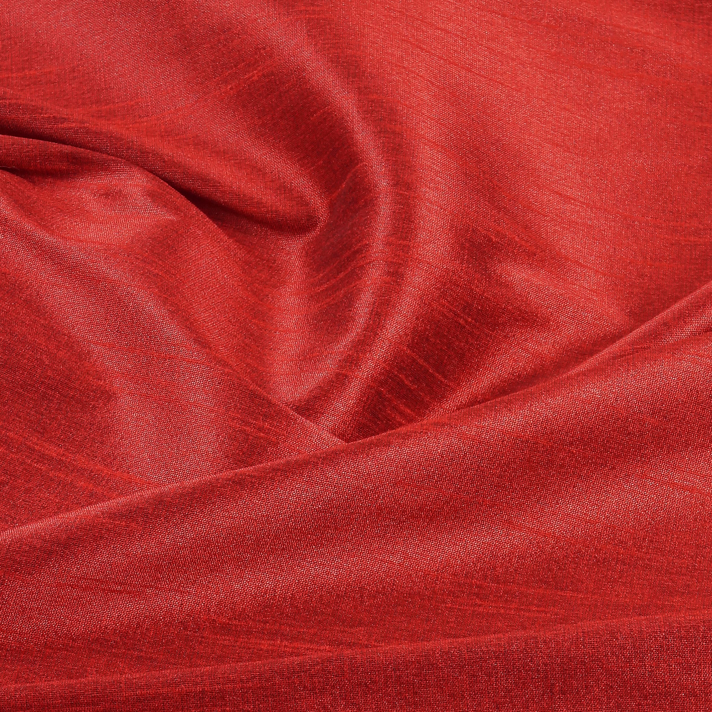 Red Vegan Silk Curtain