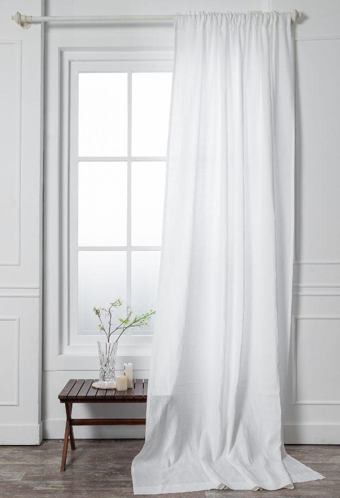 White Linen Curtain | 1 Panel