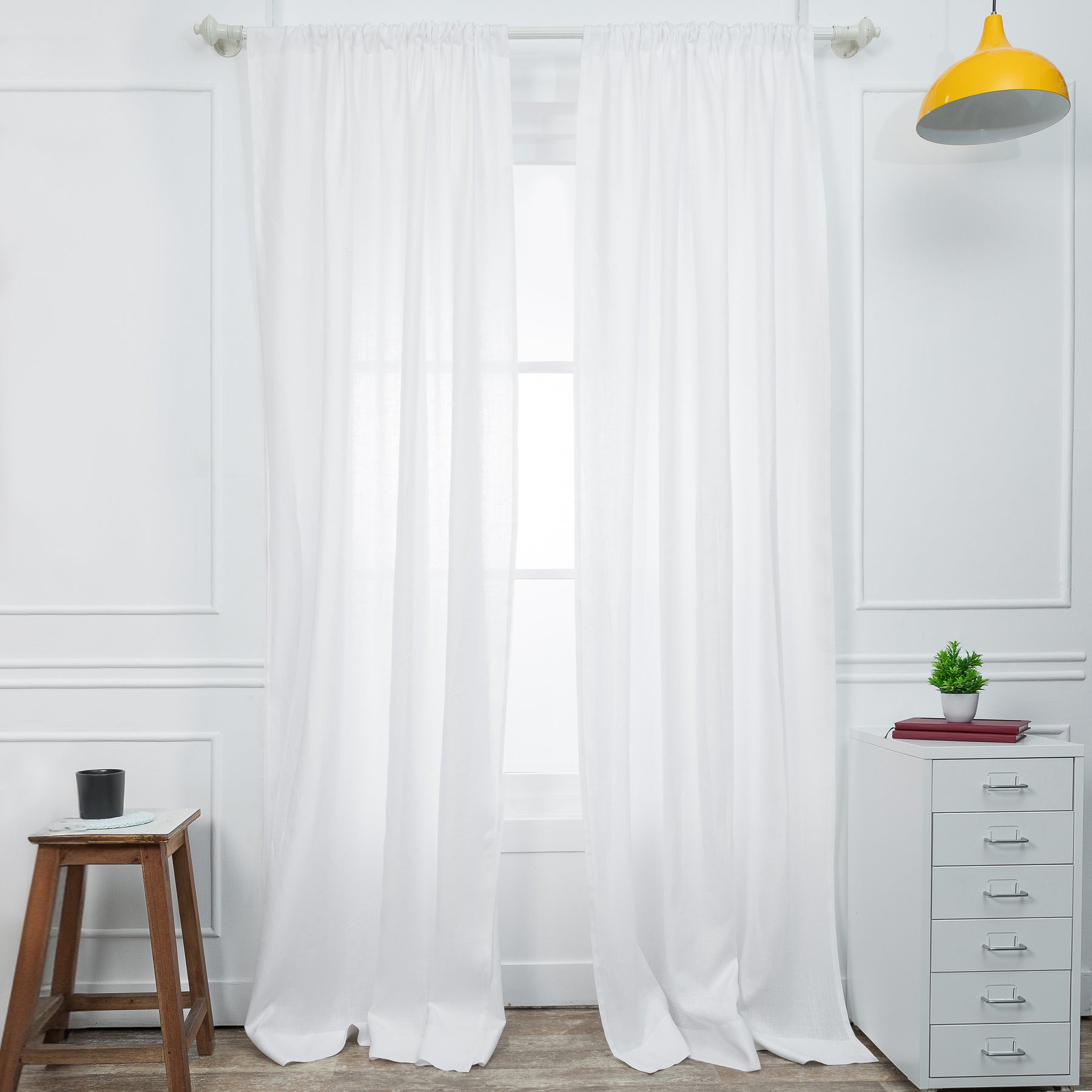 White Hemp Curtain | 1 Panel