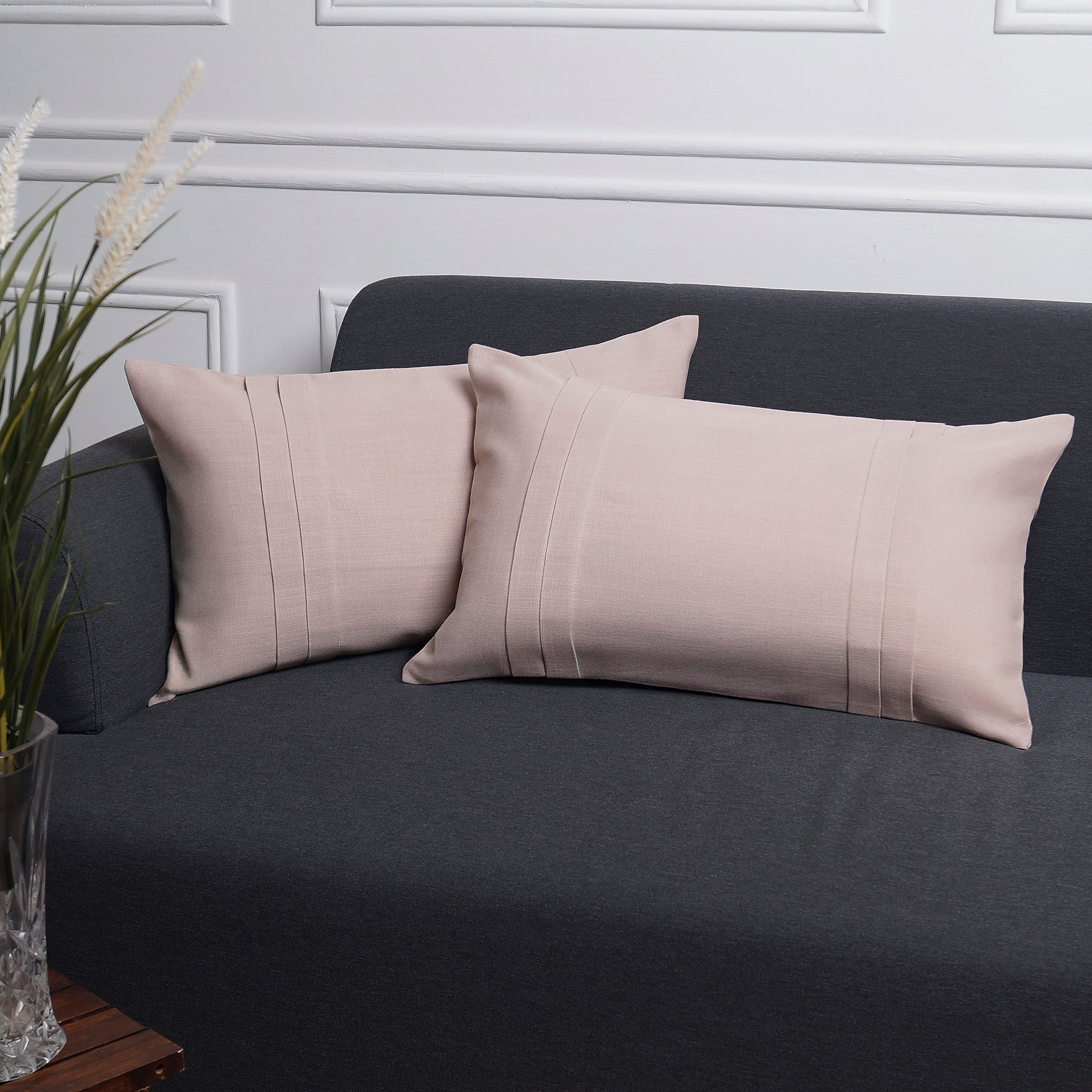 Linear Bliss Pillow Cover Rectangle - Beige