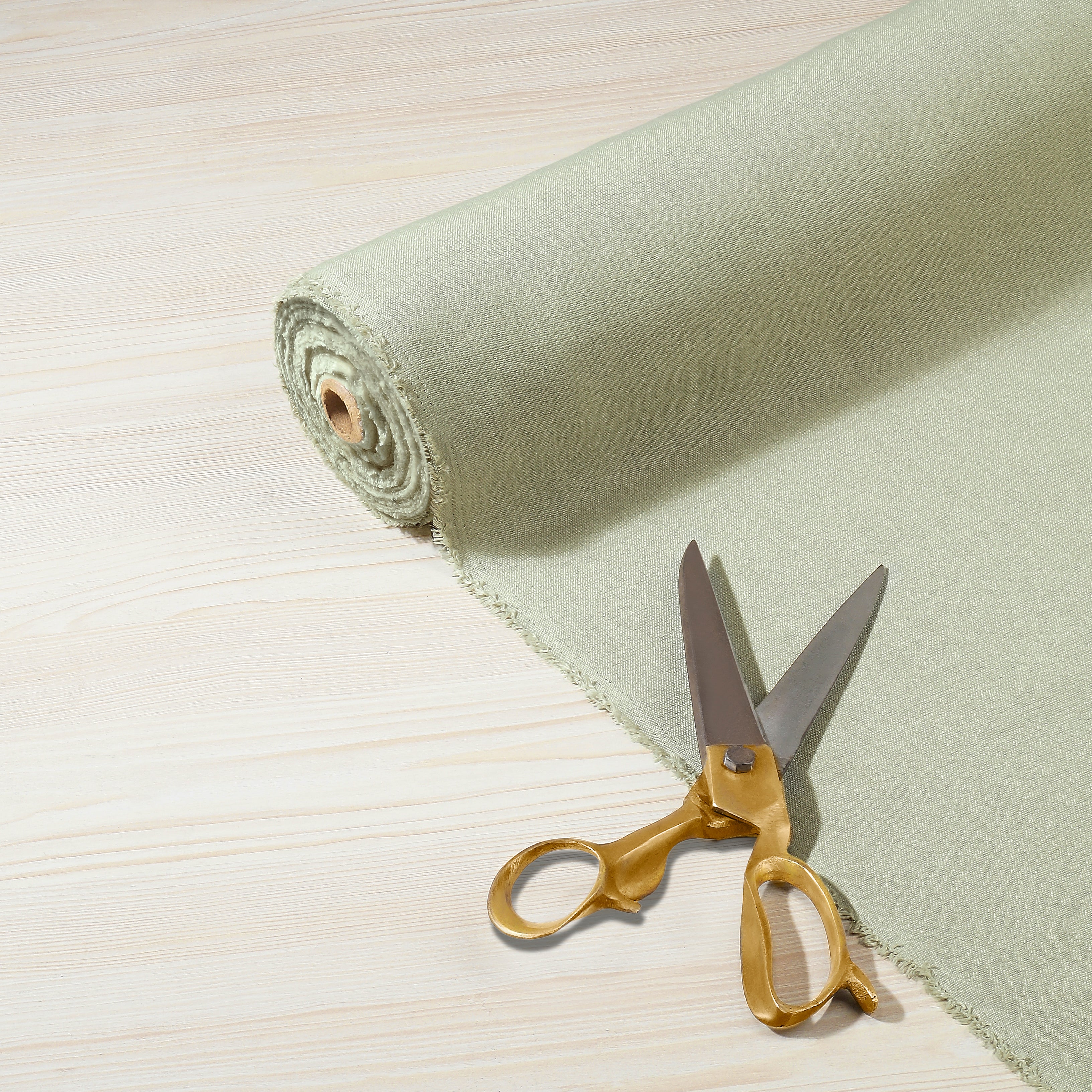 Faux Linen Fabric Sage Green