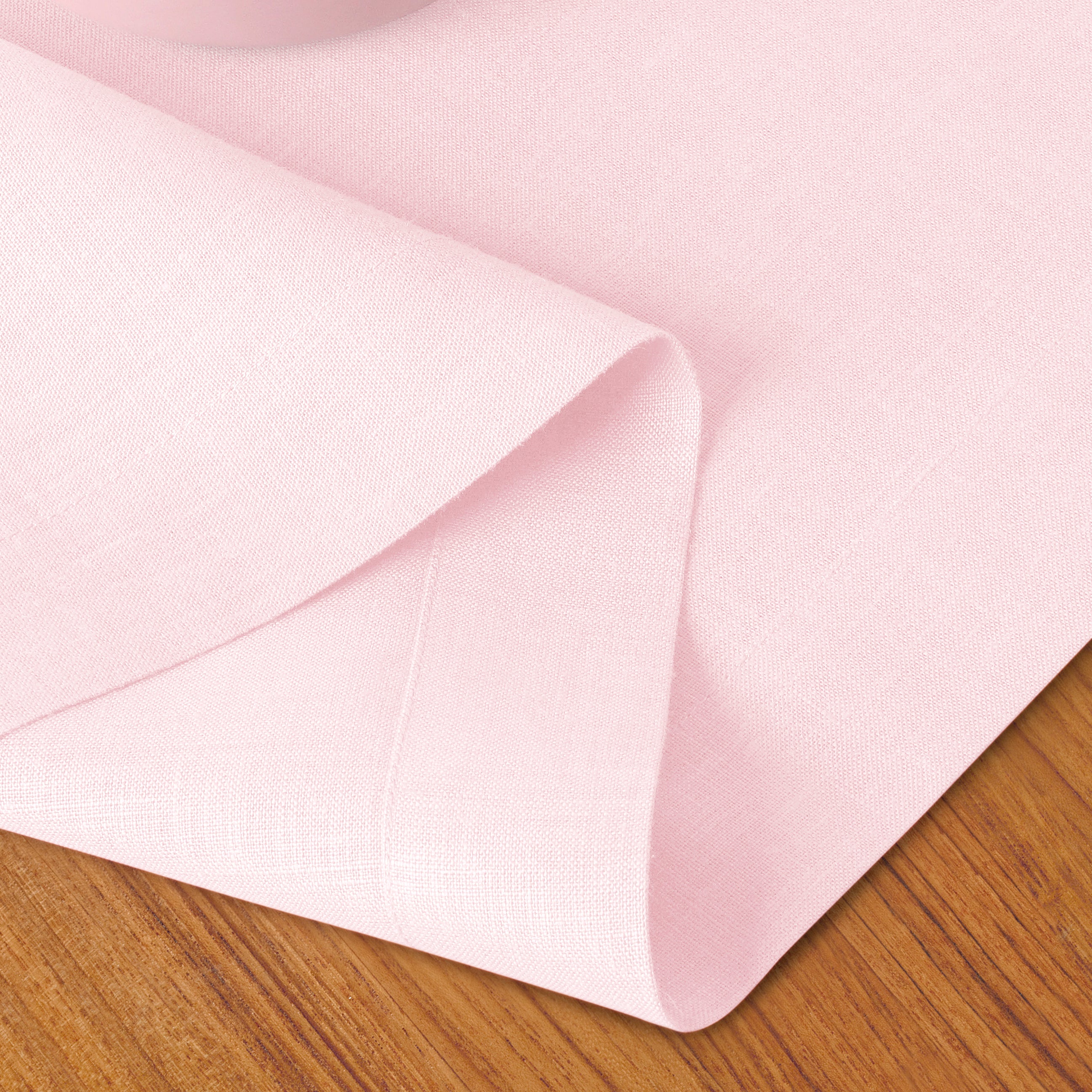 100% Pure Linen Fabric Pastel Pink