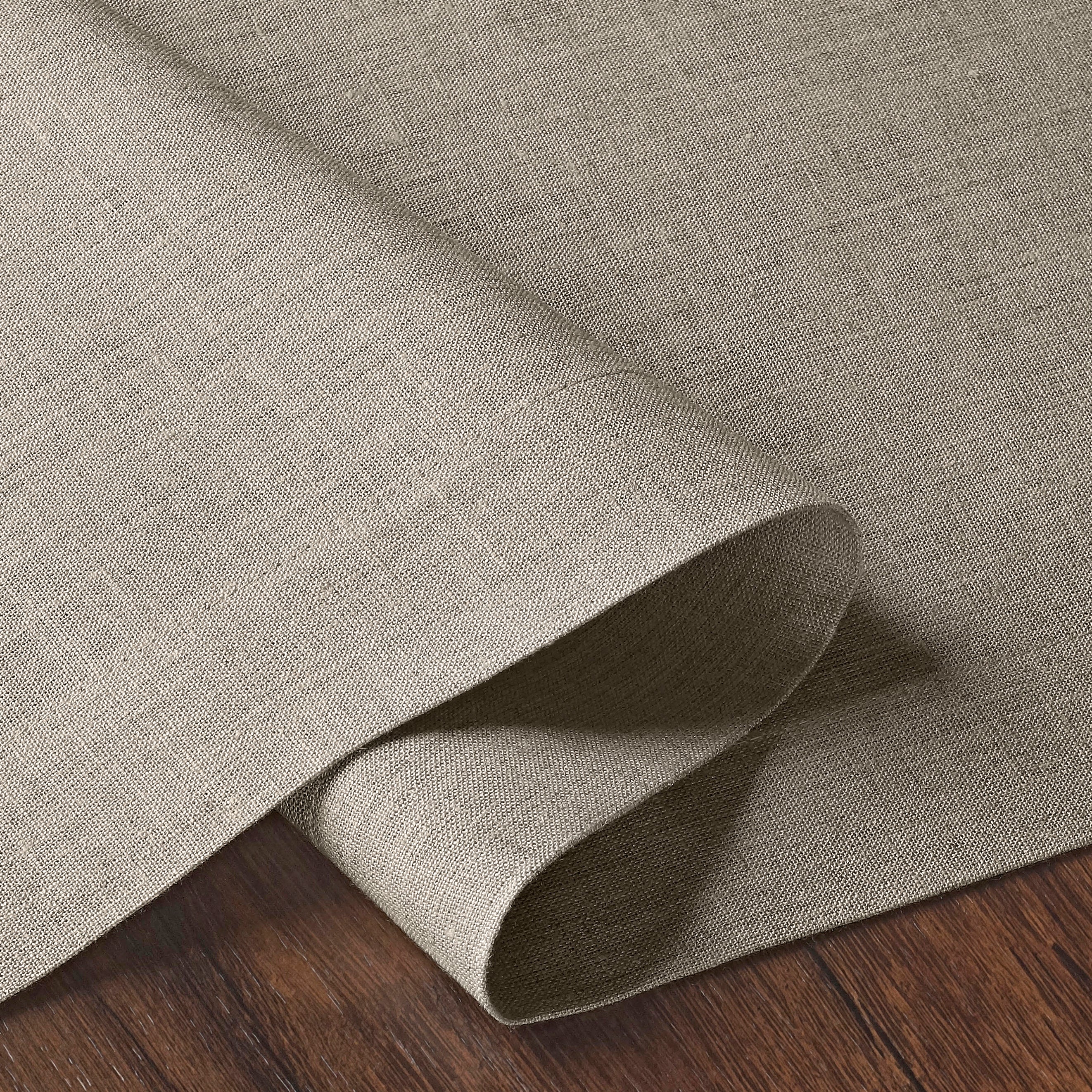 Natural Linen Table Runner, Hemmed