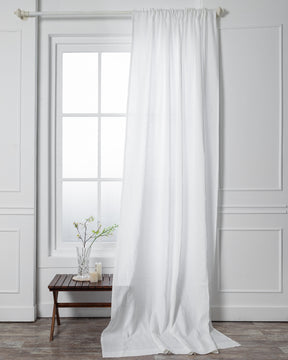White Linen Curtain | Set of 2