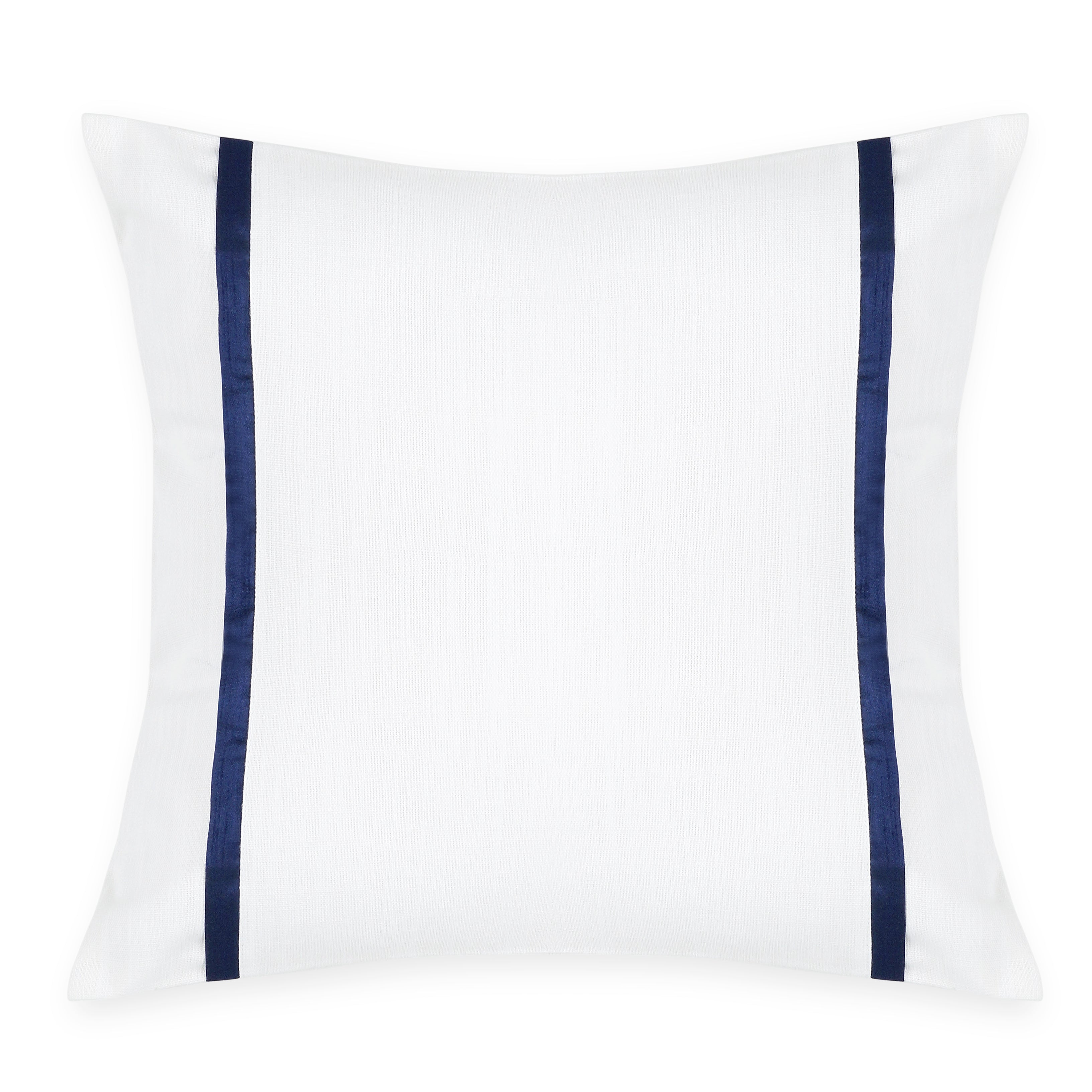 Drift Pillow Cover - White and Navy Blue