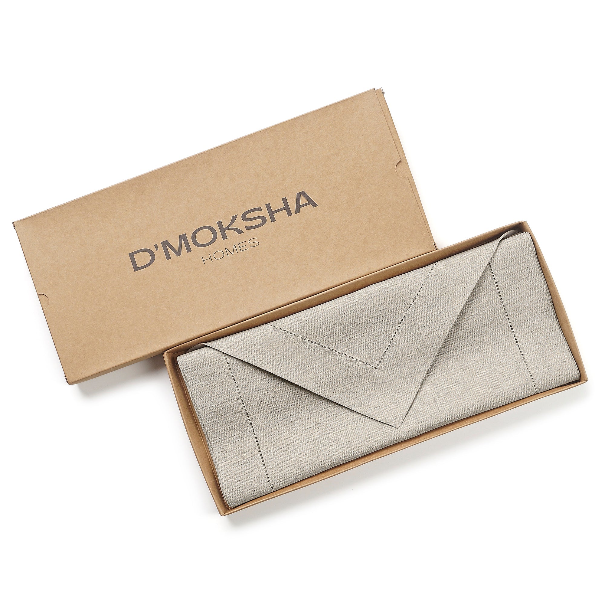 Natural Pure Linen Table Runner - Diamond