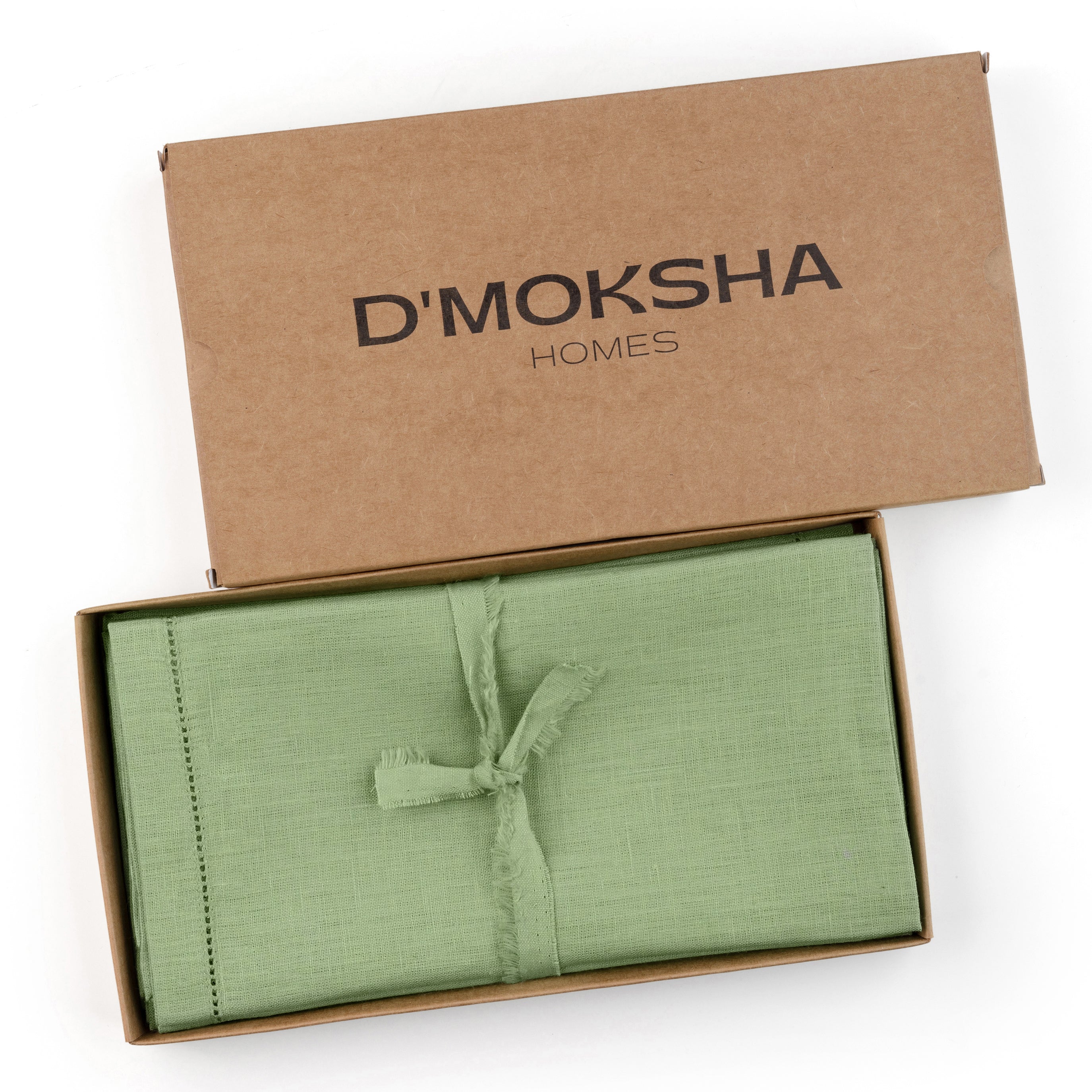 Sage Green Linen Napkins, Hemstitch, 20 x 20 inch, 4 pcs