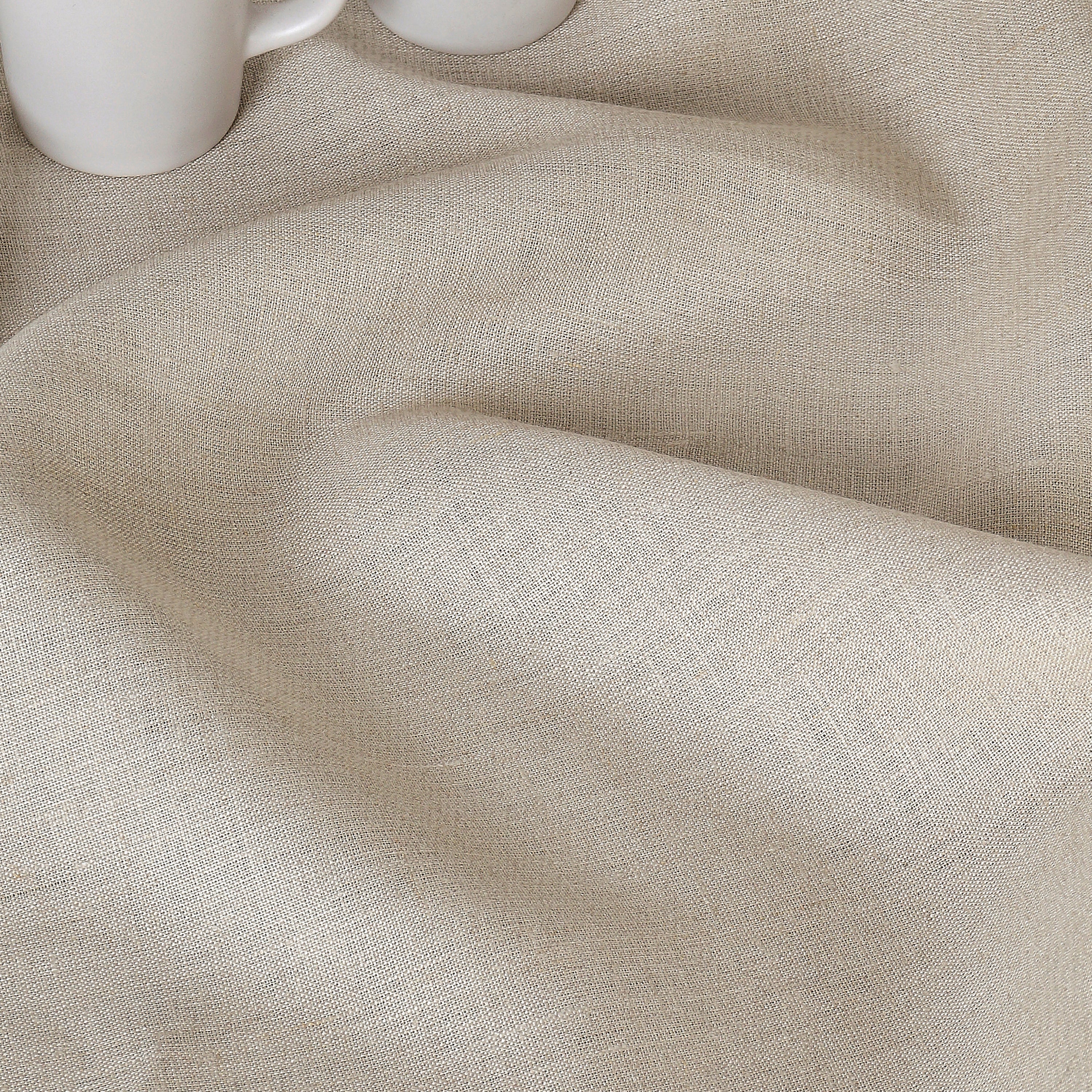 Natural Pure Linen Tablecloth, Hemstitch