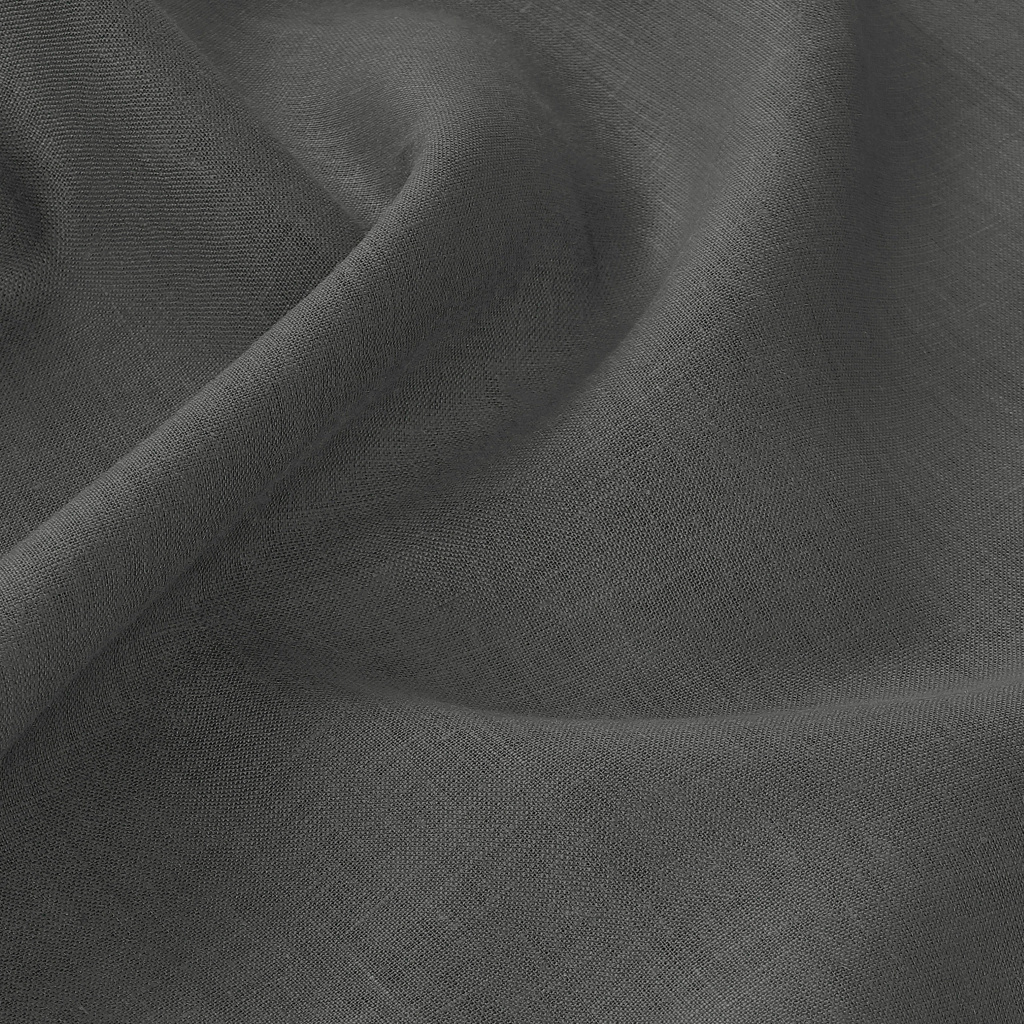 Charcoal Grey Linen Tablecloth, Hemstitch