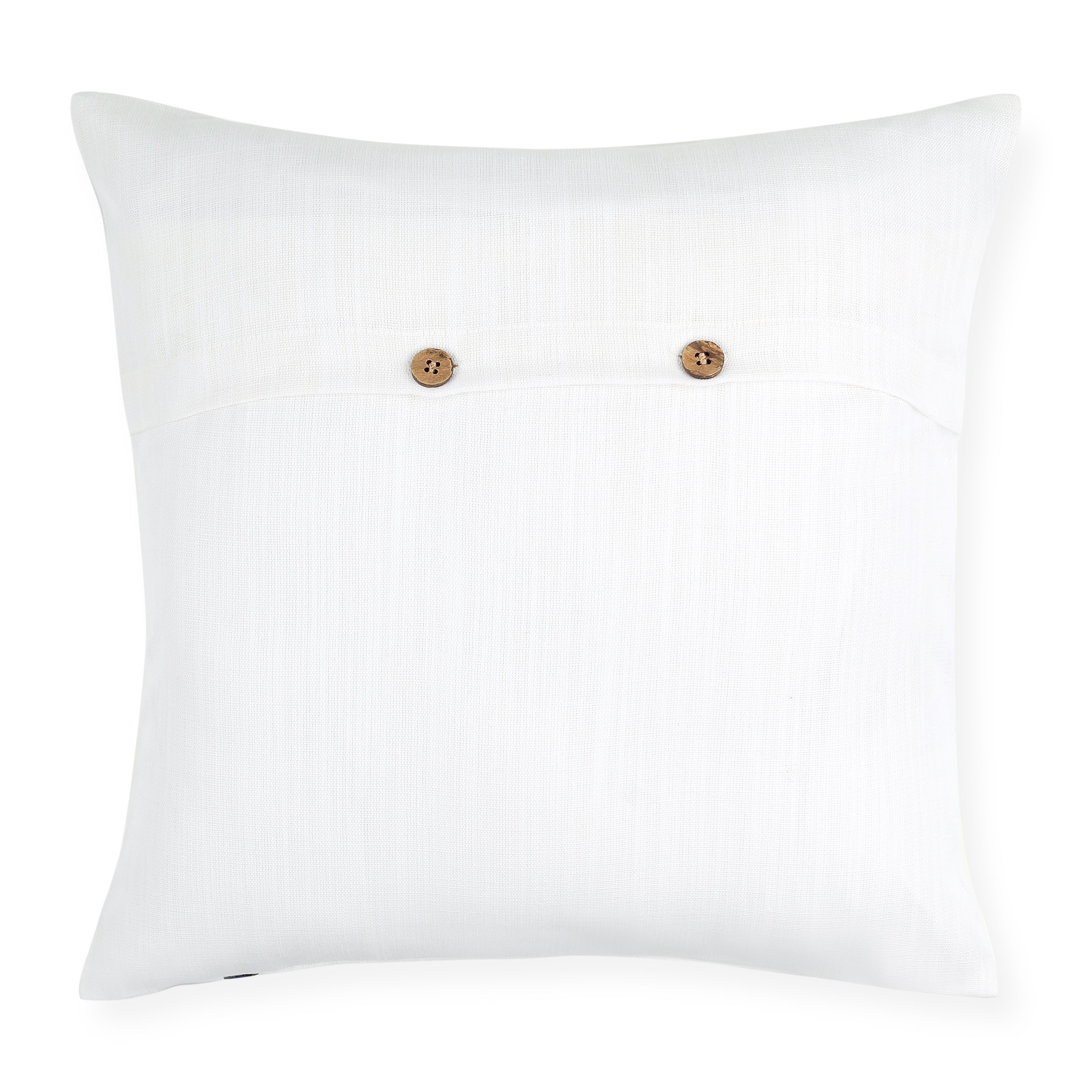 Drift Pillow Cover - White and Navy Blue