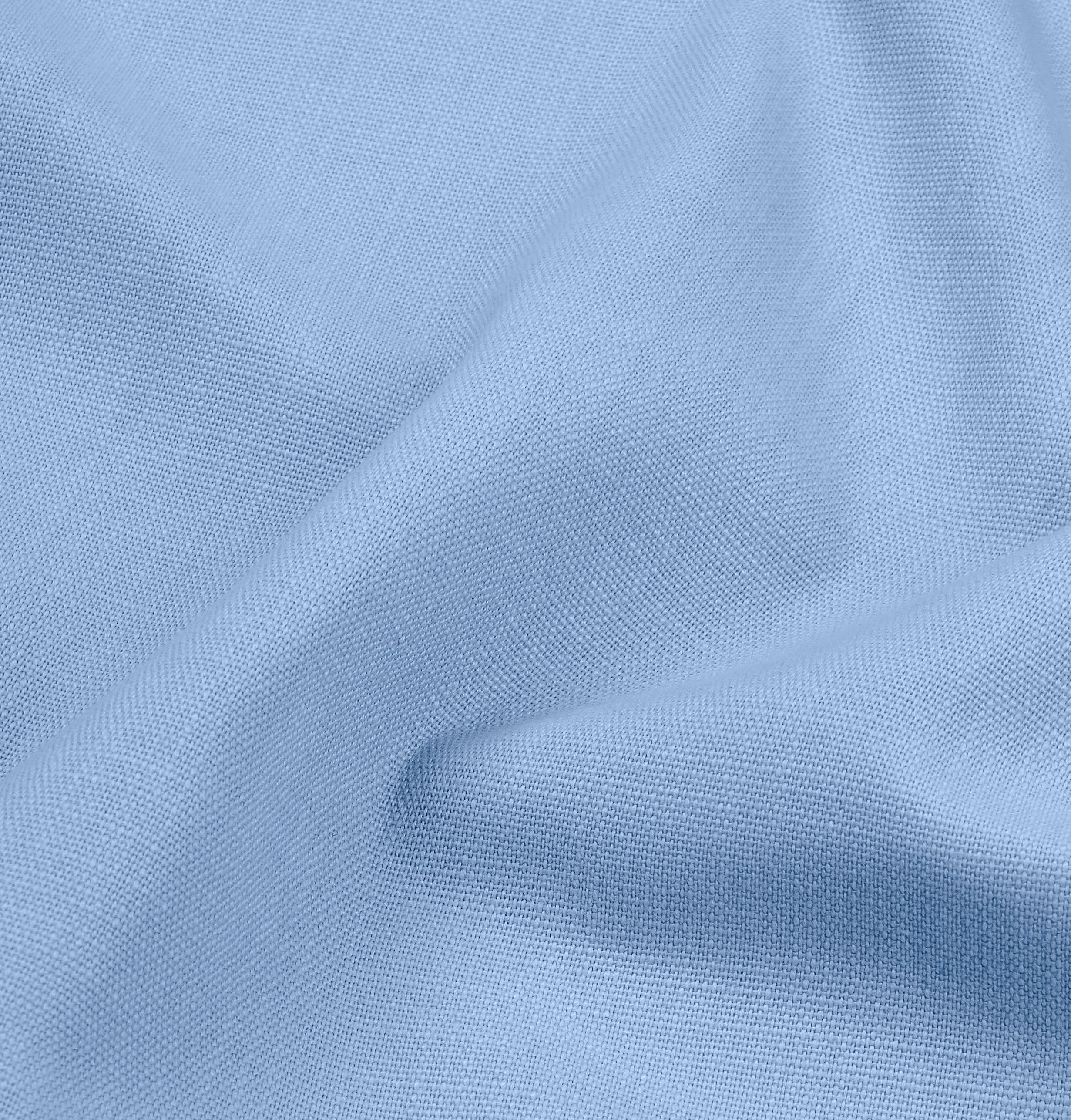 Light Blue Tablecloth, Faux Linen, Mitered Corner