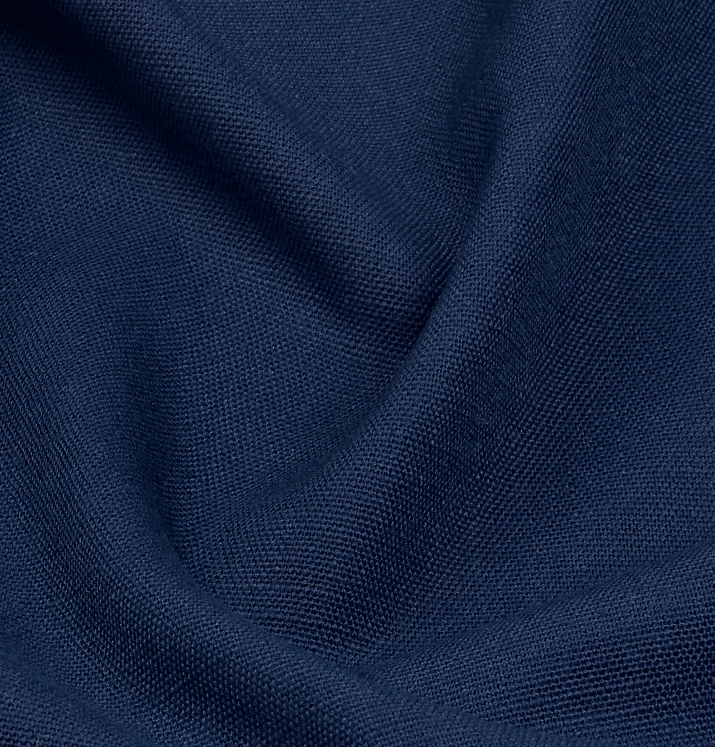 Navy Blue Tablecloth, Faux Linen, Mitered Corner