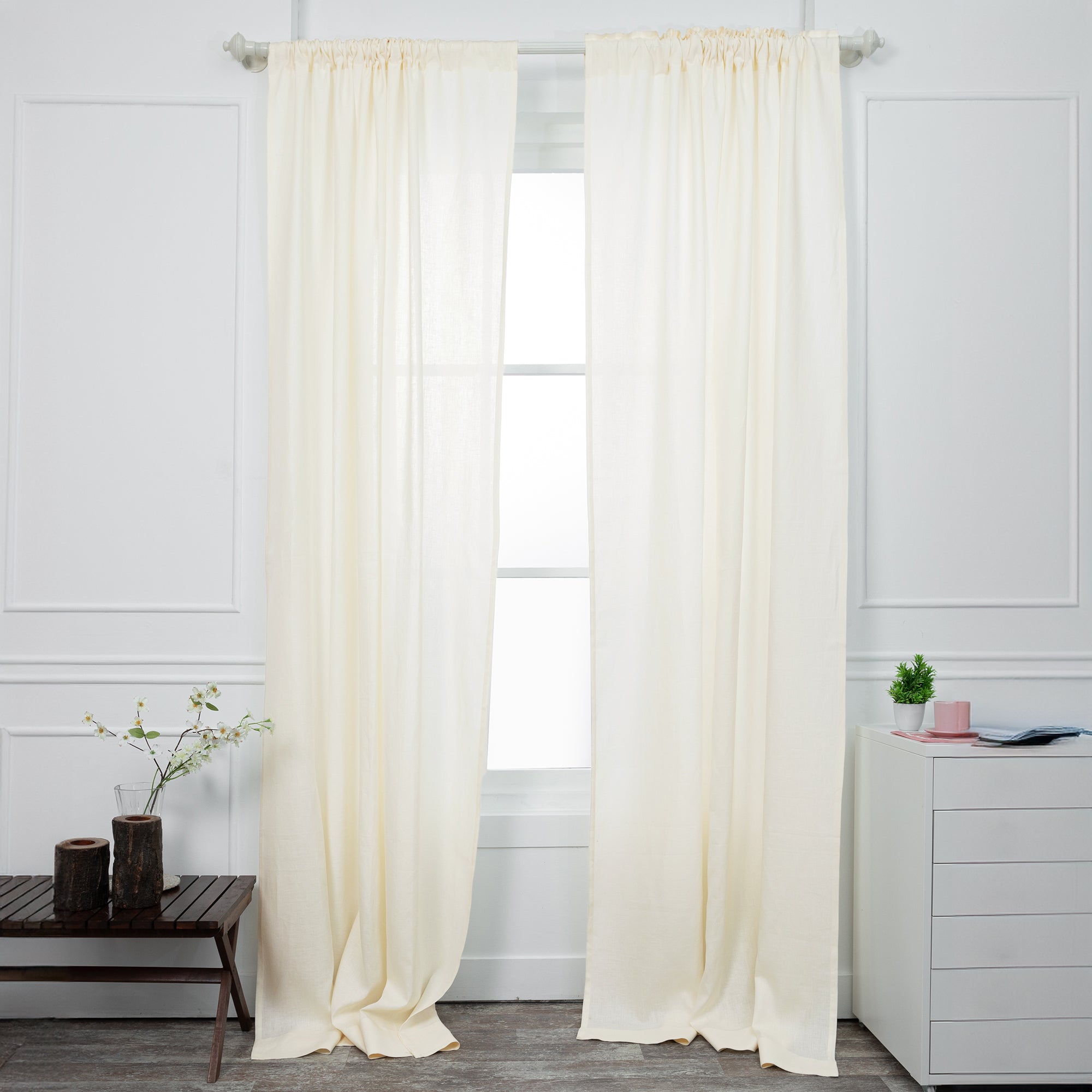 Ivory Linen Curtain