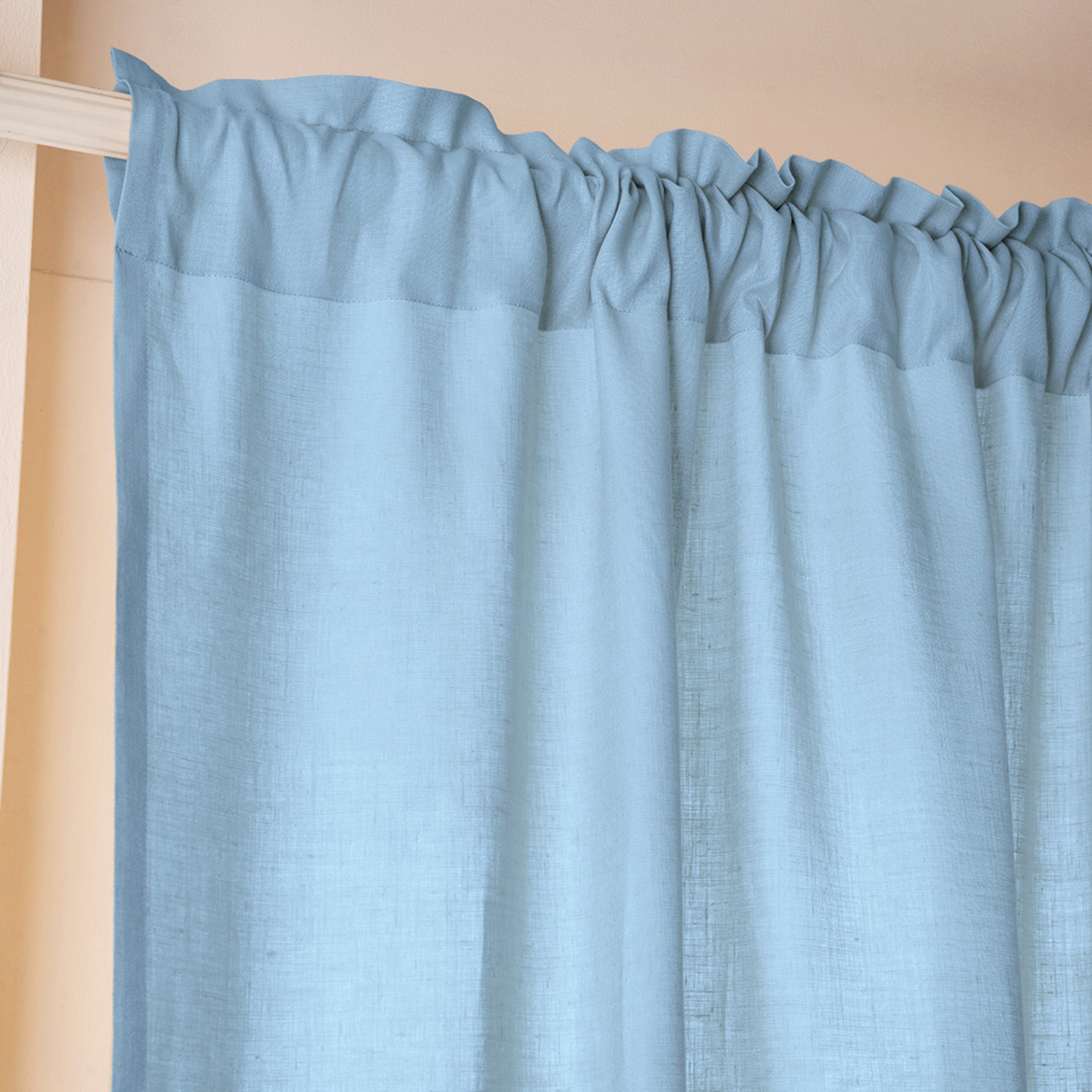 Powder Blue Linen Curtain | Set of 2