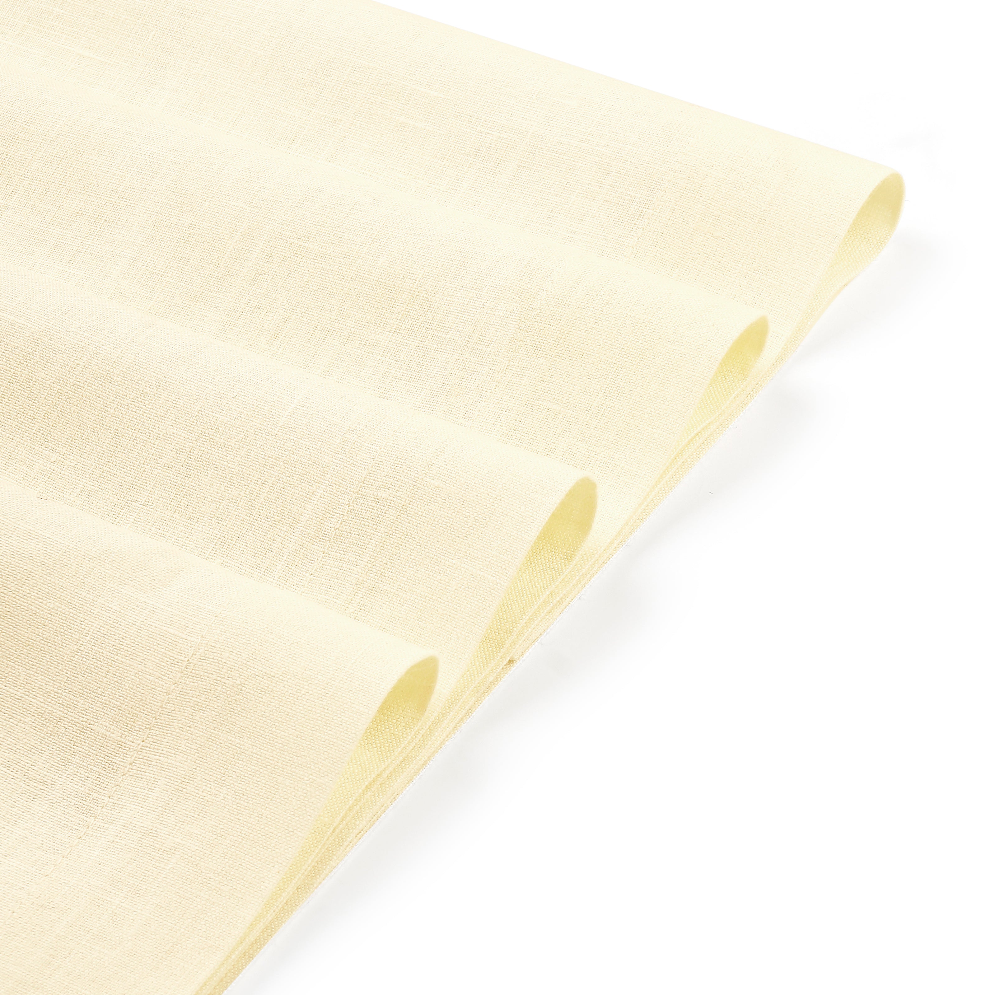 Cream Linen Placemats, Hemmed, 14 x 19 inch, 4 pcs