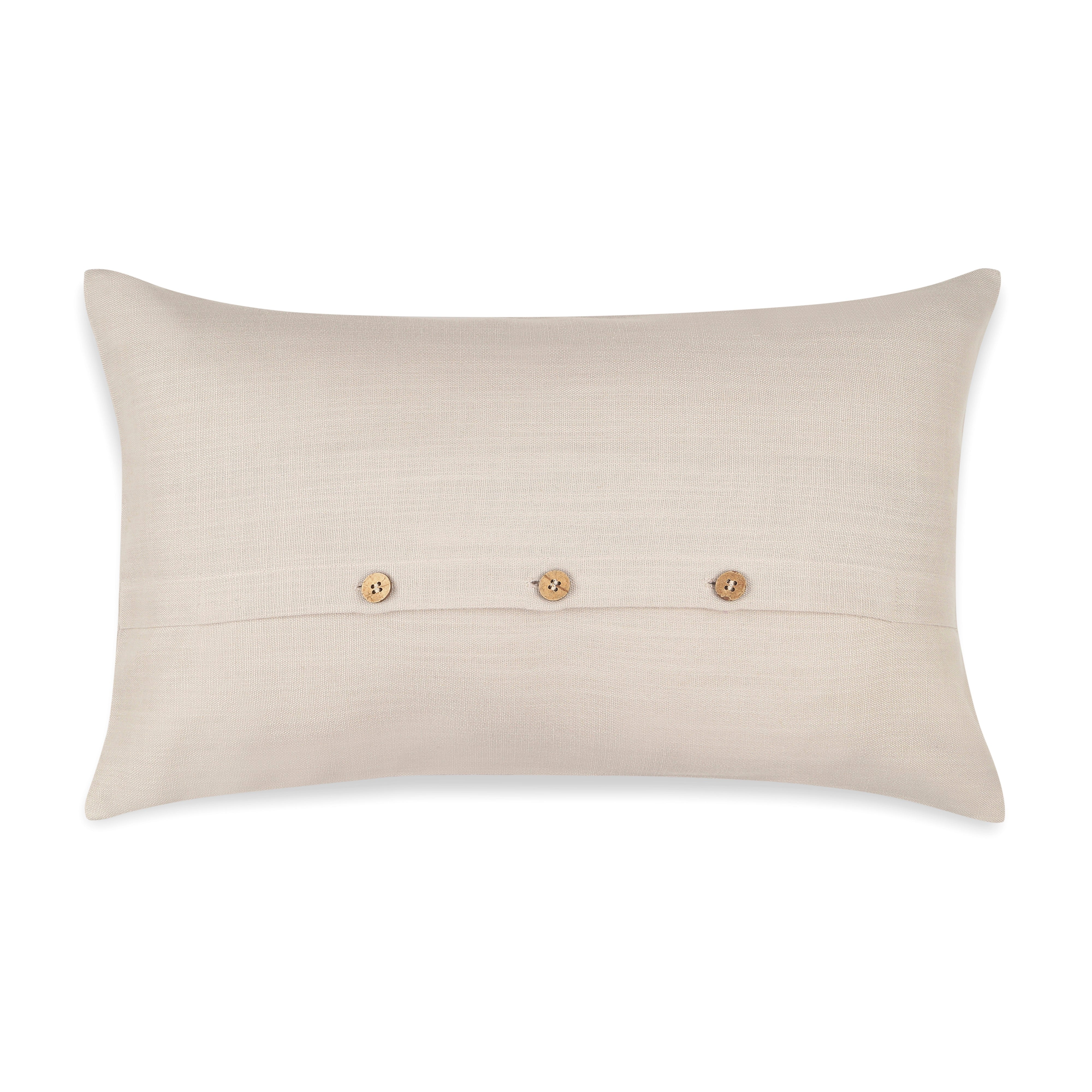 Verto Pillow Cover Rectangle - Natural and Red