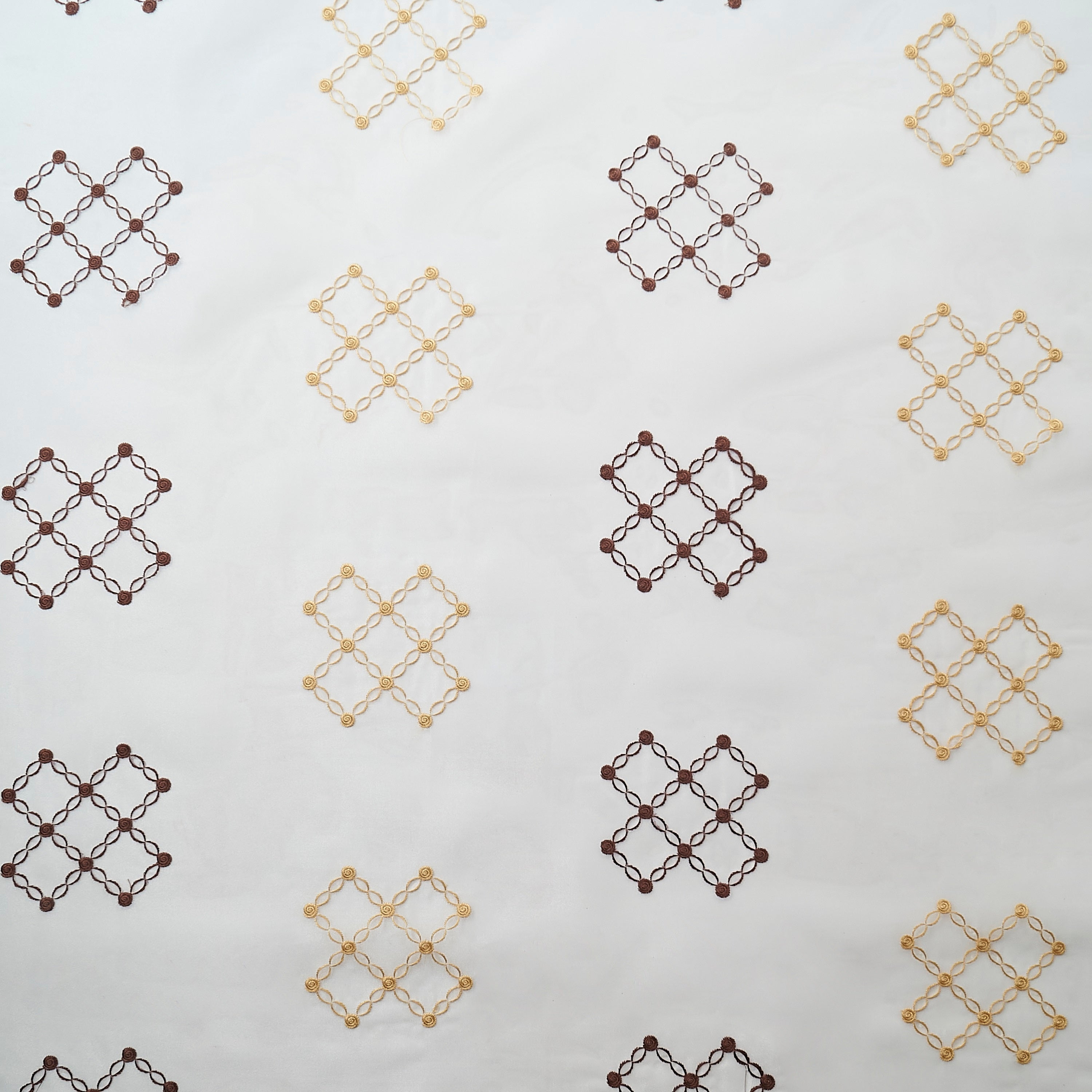 Etereo Lattice Luxe, Gold & Brown, Sheer, 1 panel