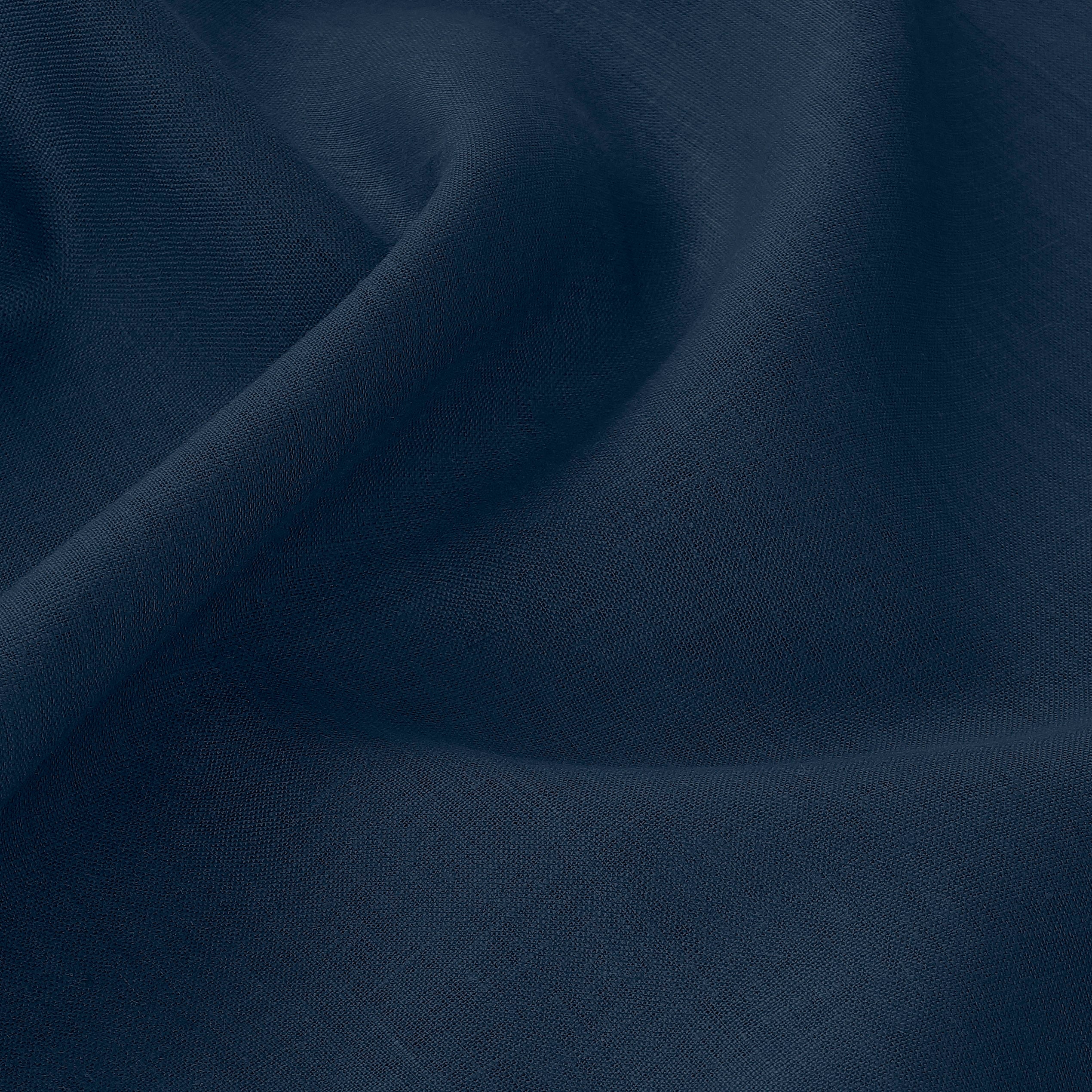 Navy Blue Linen Tablecloth, Hemstitch