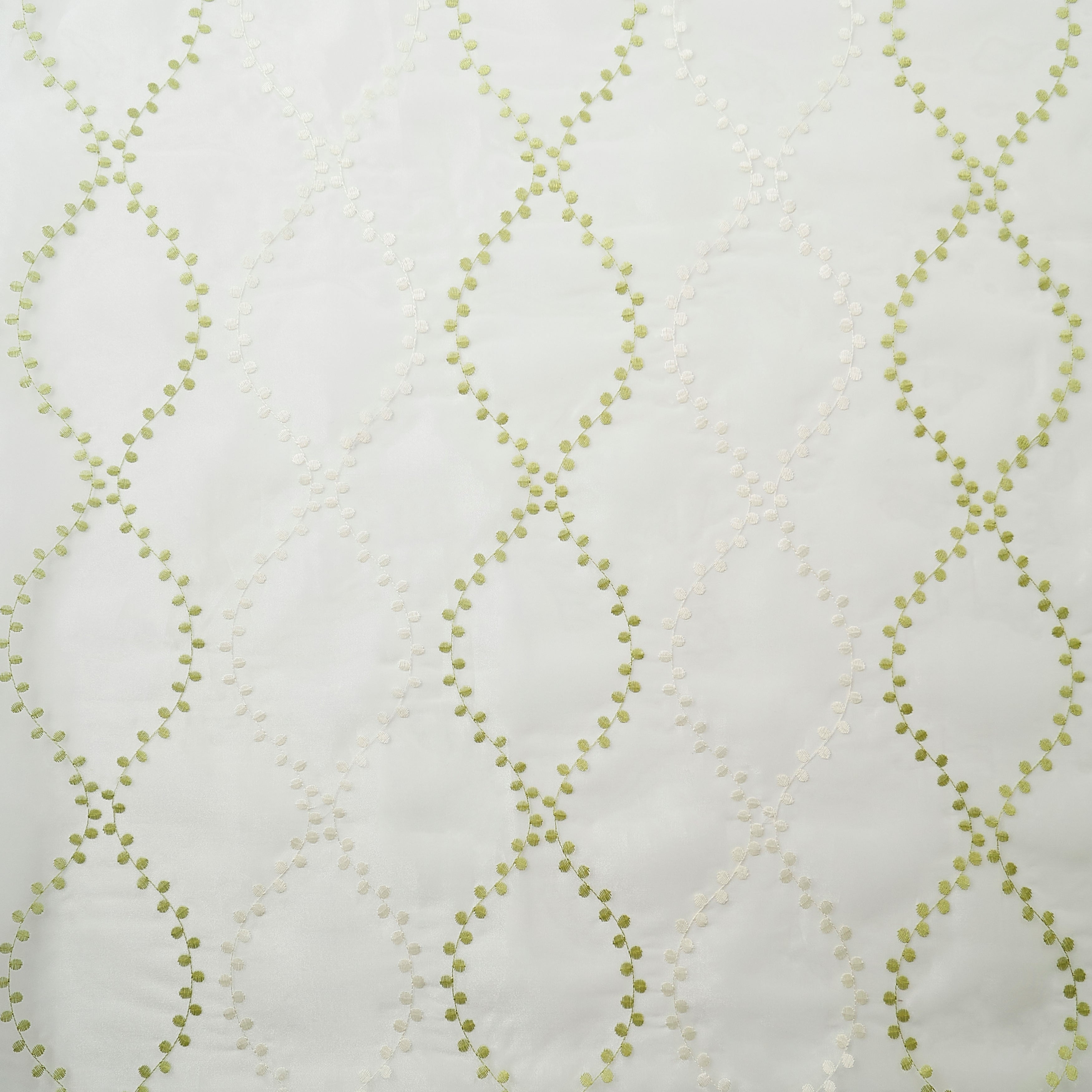 Etereo Spiral, Cream and Green, Sheer, 1 panel