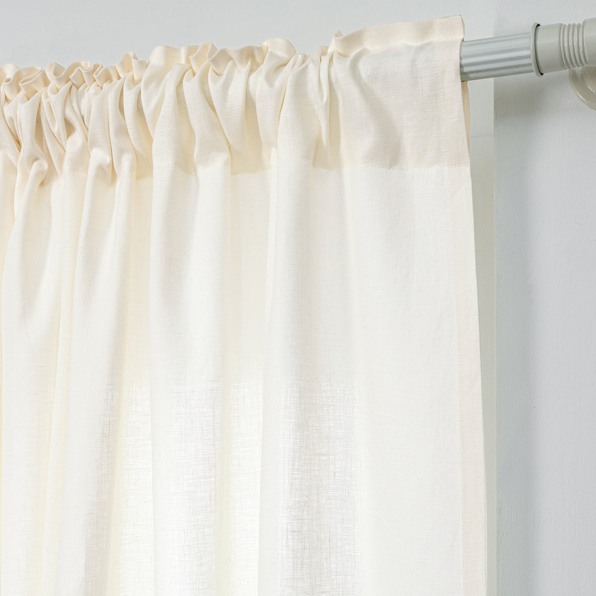 Ivory Linen Curtain | Set of 2 Panels