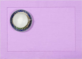 Lavender Linen Placemats 14 x 19 Inch Set of 4 - Hemstitch