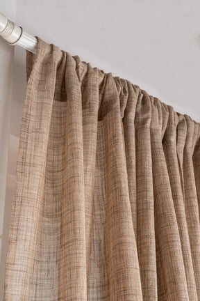 Flax Jute Textured Curtain | Set of 2 Panels
