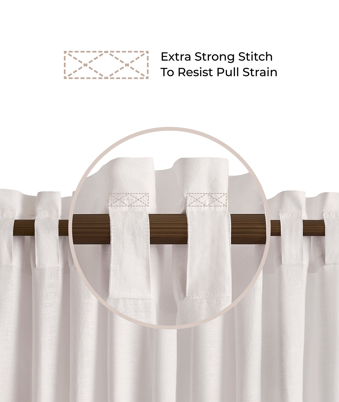 Simple Tie Top Semi Sheer Curtain Panel Set of 2 52x84