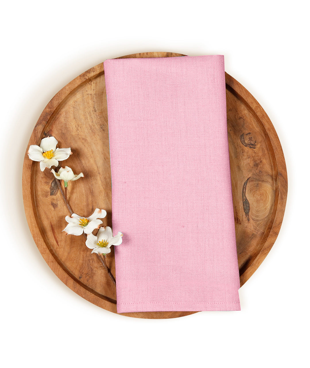 Dusty Pink Linen Dinner Napkins 18 x 18 Inch Set of 4 - Hemmed