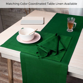 Eden Green Linen Textured Dinner Napkins 20 x 20 Inch Set of 4 - Mitered Corner