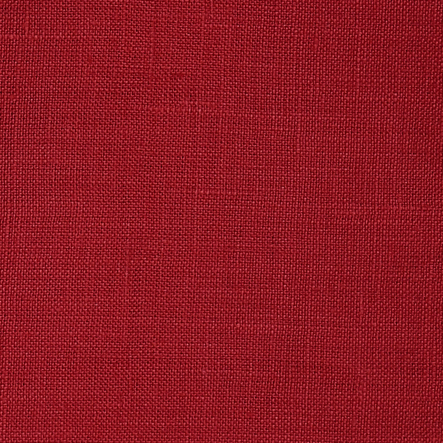 100% Pure Linen Fabric Red Swatch