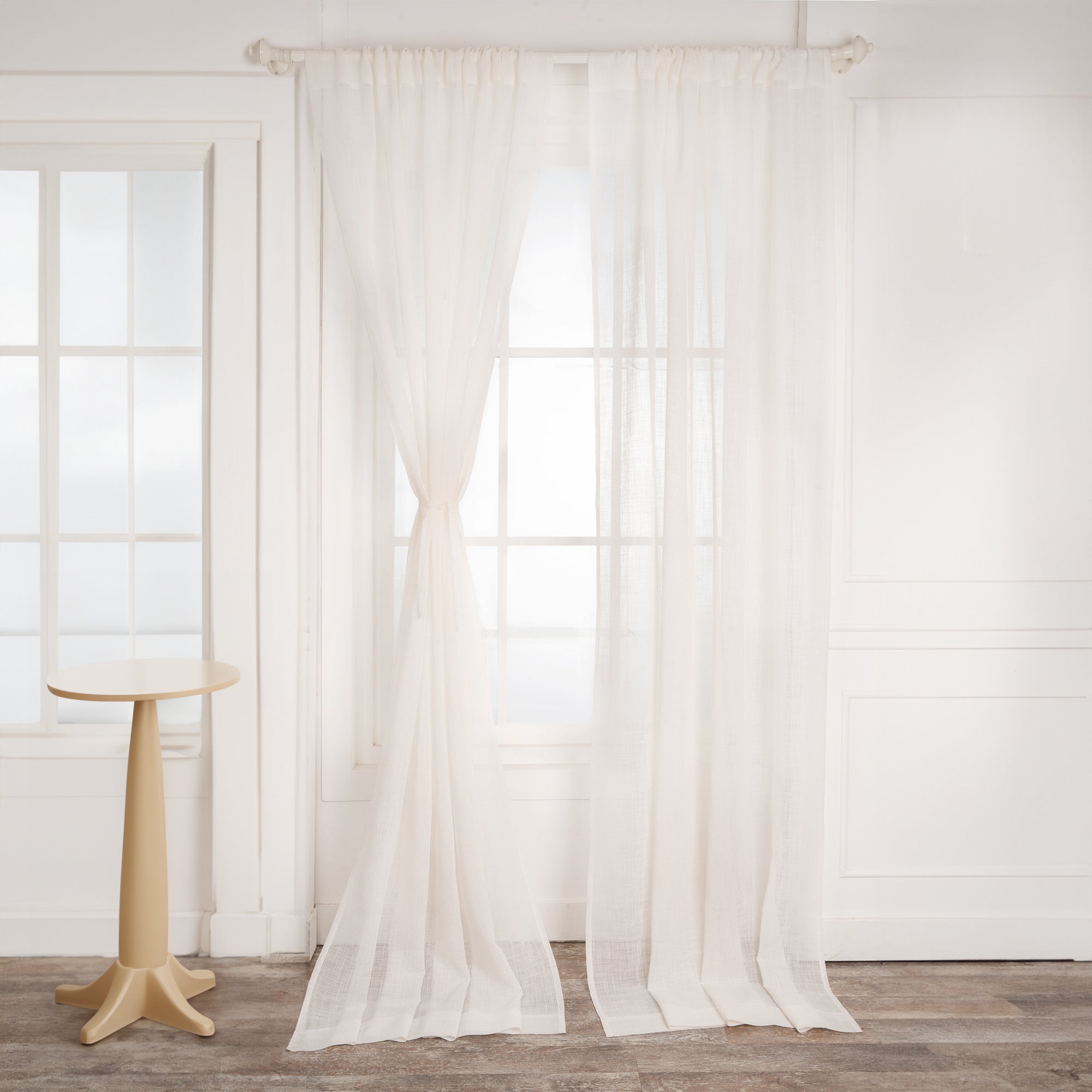 Ivory Faux Jute Curtain