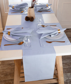 Light Blue Recycled Polyester Table Runner