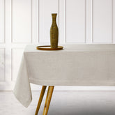 Light Natural Linen Tablecloth - Hemmed