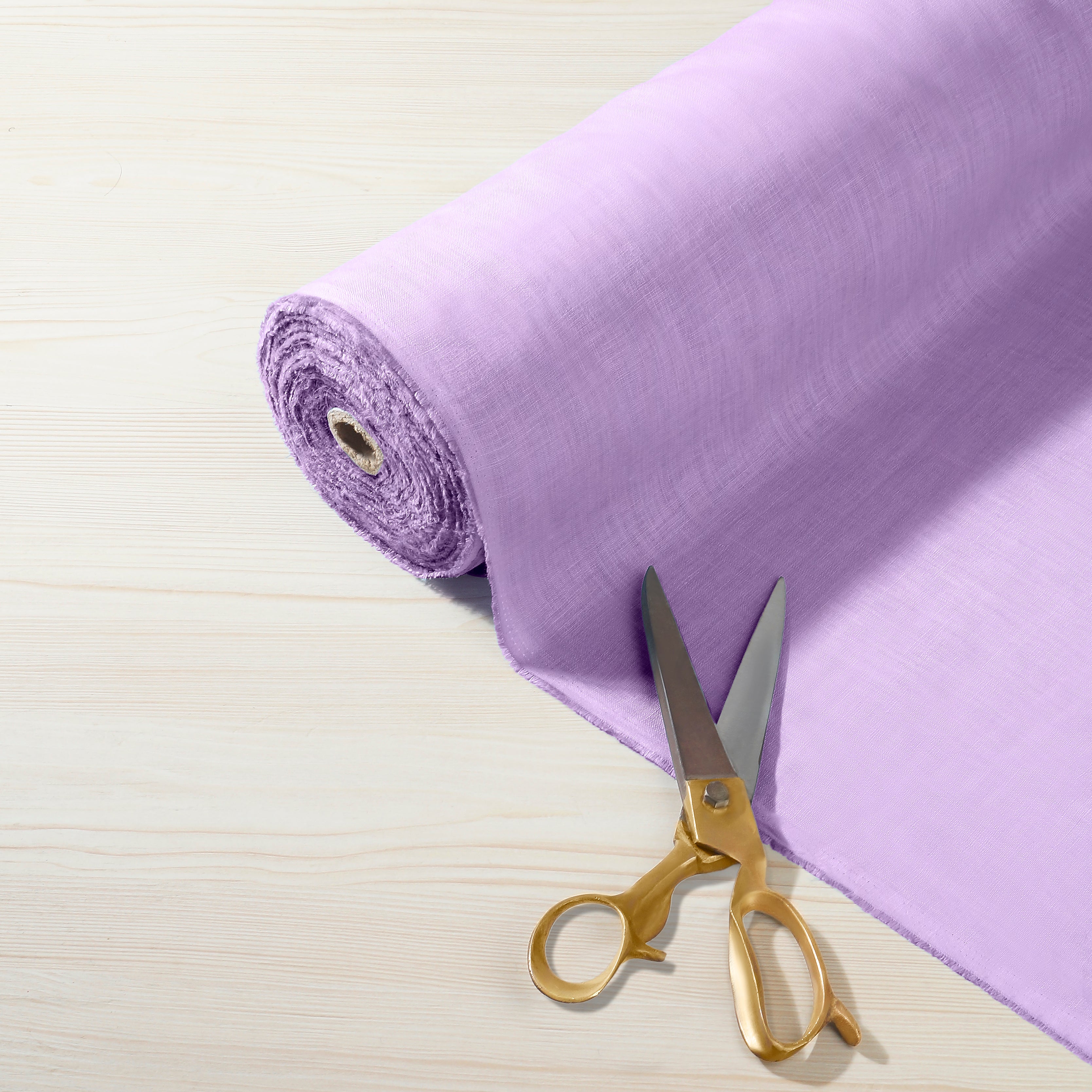 100% Pure Linen Fabric Lavender