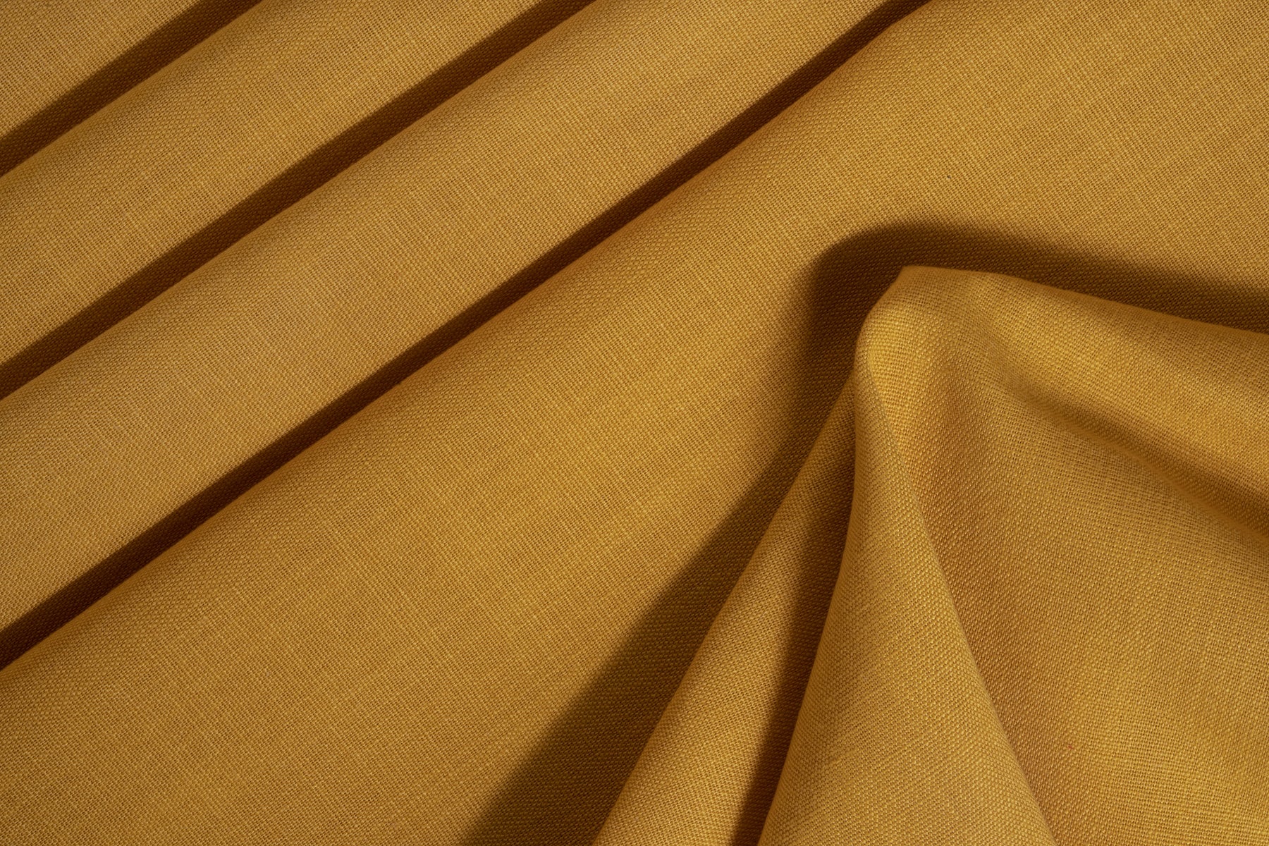 Mustard Linen Textured Placemats 14 x 19 Inch Set of 4 - Mitered Corner