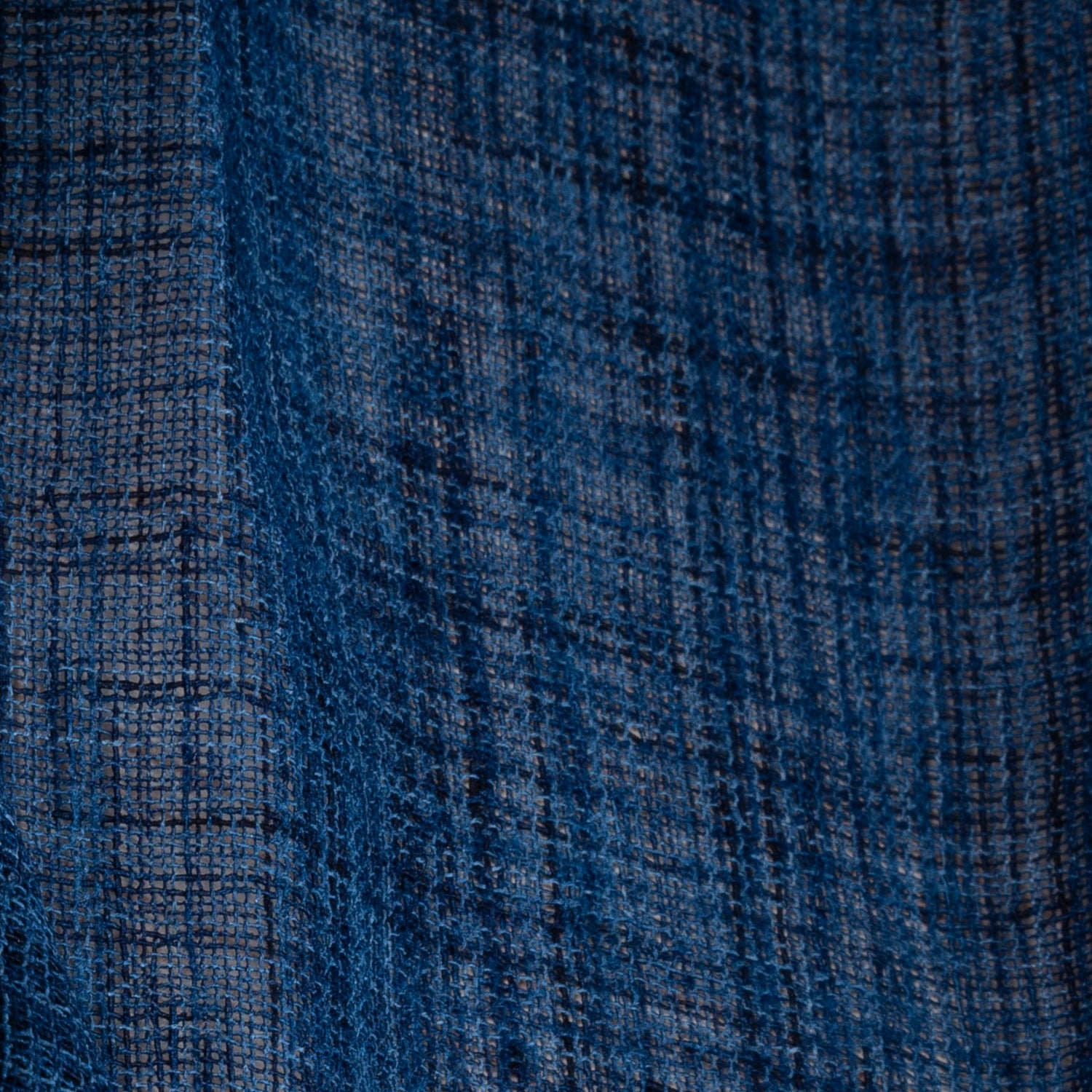 Faux Jute Fabric Indigo Blue