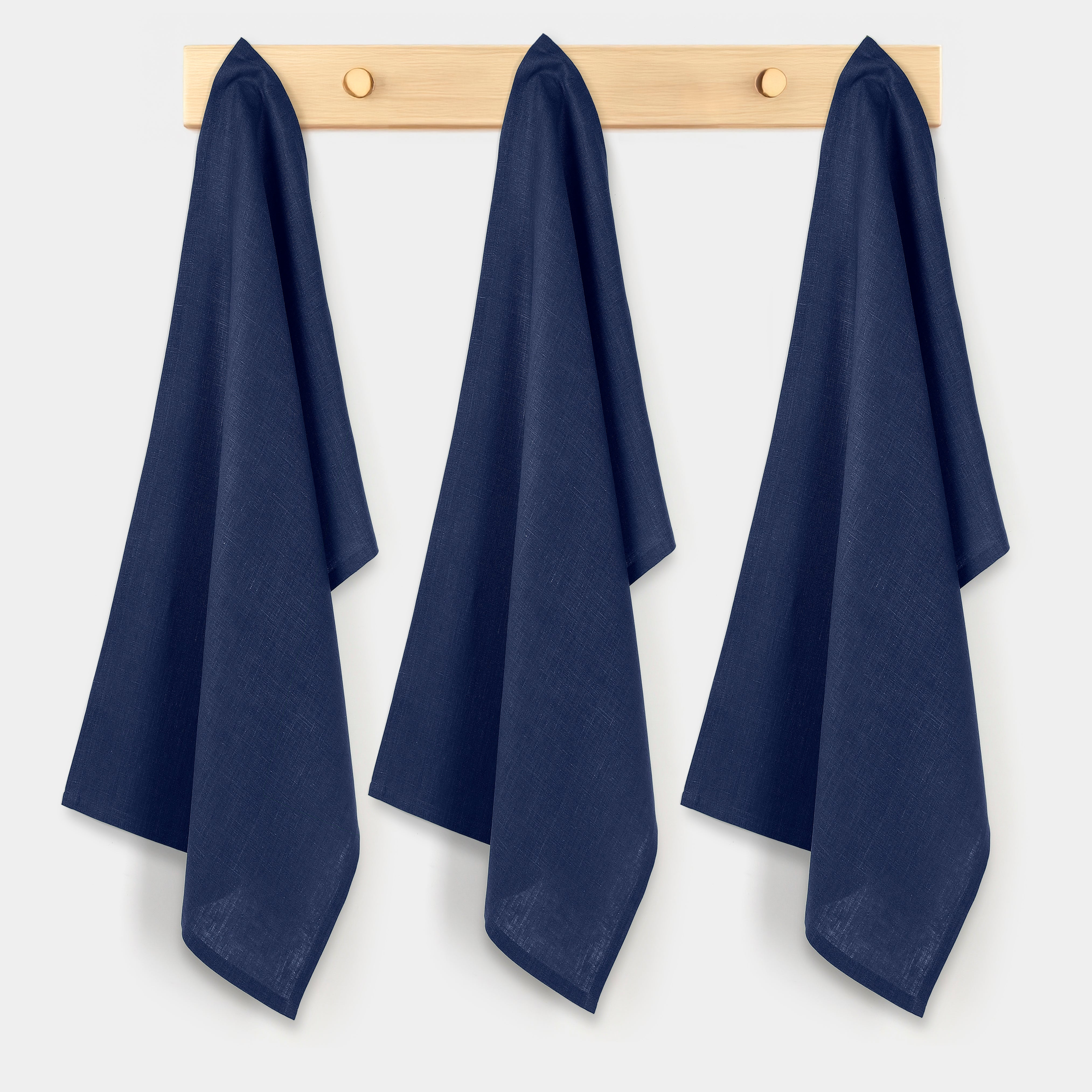 Navy Blue Linen Kitchen Towel, 17 x 26 inch, 3 pcs