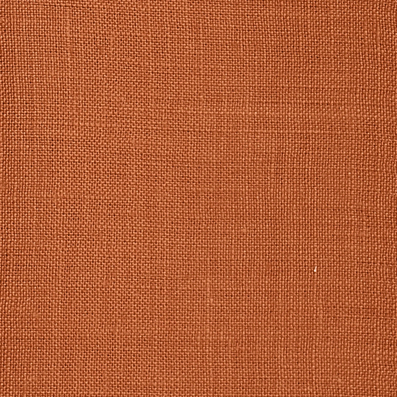 Rust Red Linen 100% Pure Linen Fabric Rust Swatch