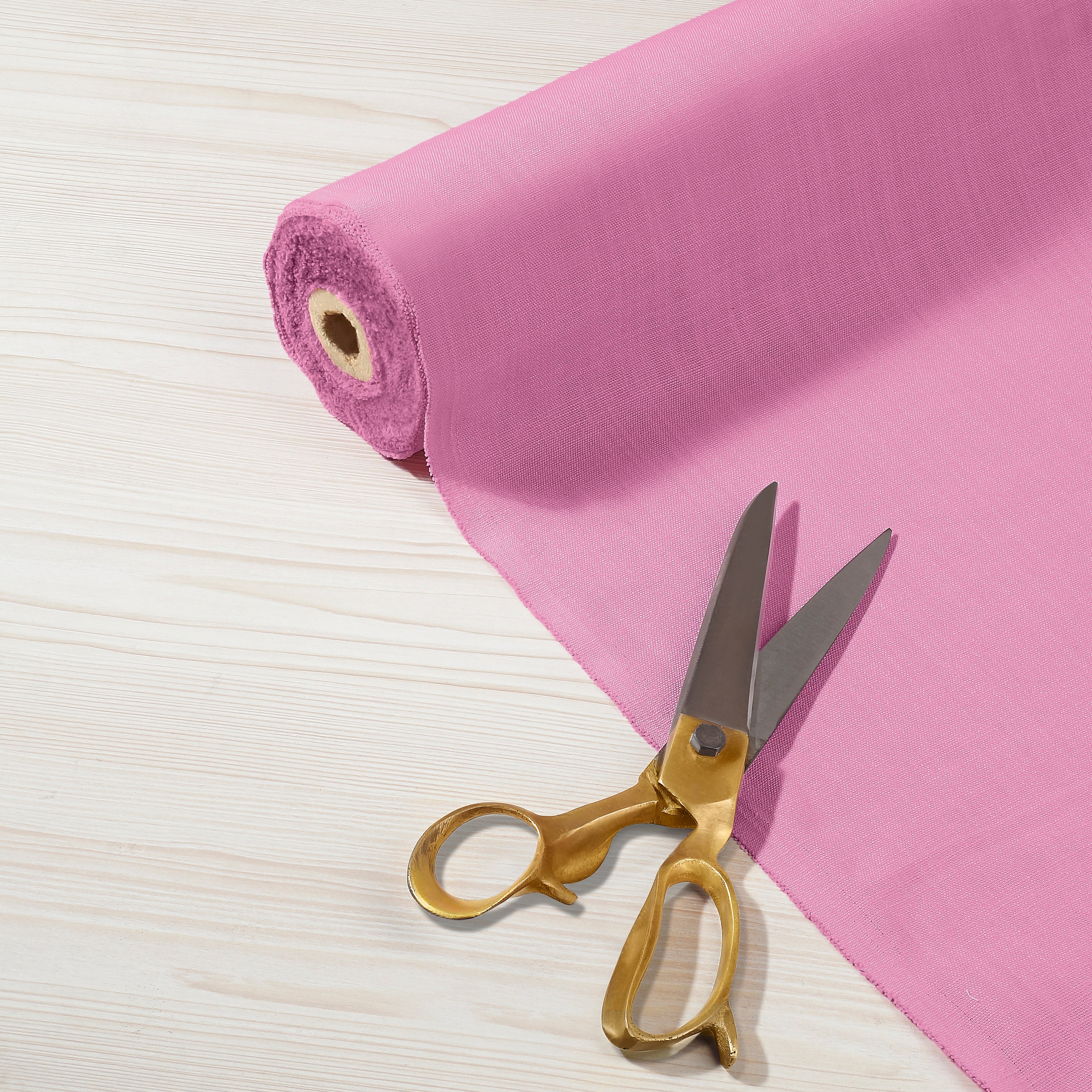 Faux Linen Fabric Bubblegum Pink