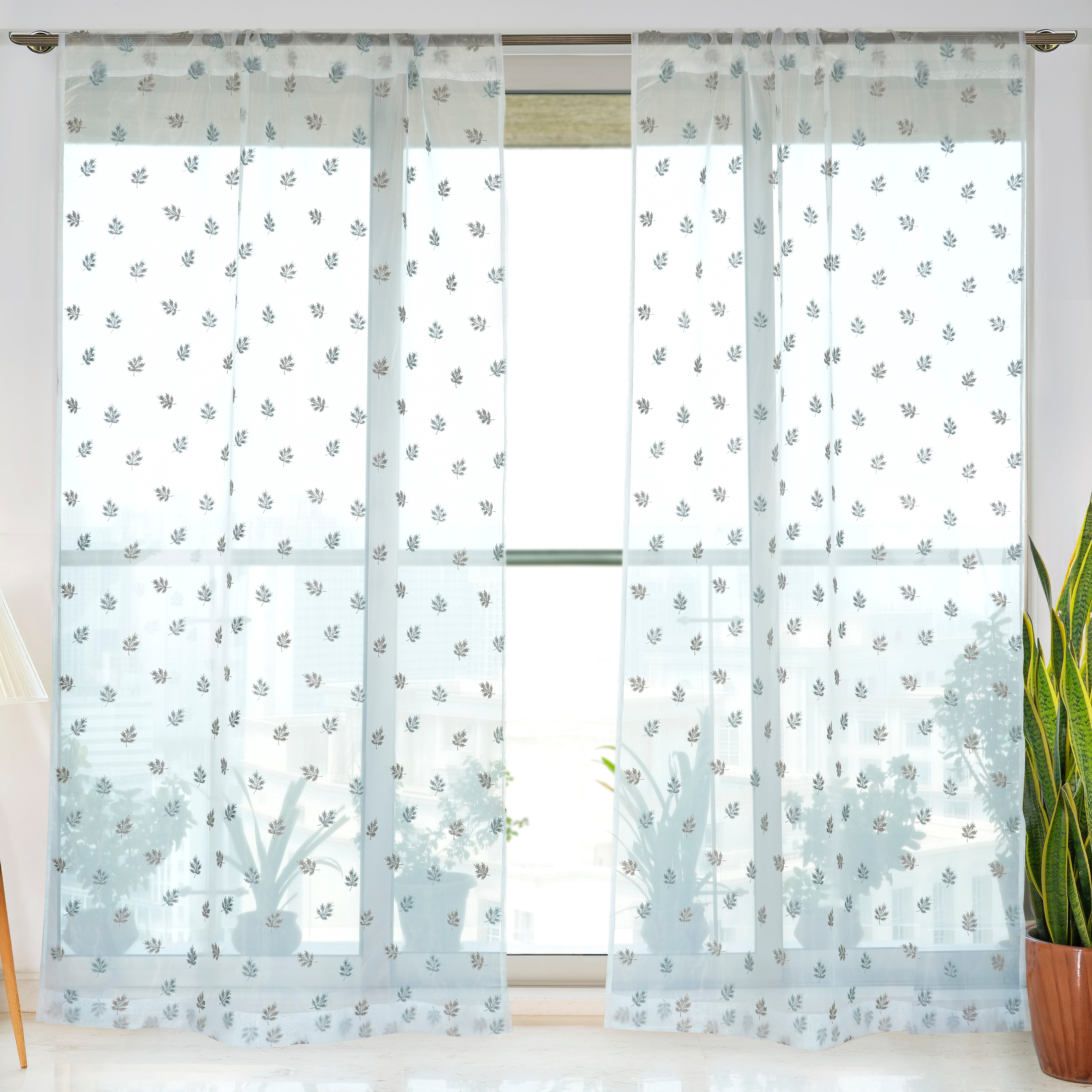 Etereo Autumn Whisper, Natural & Aqua, Sheer, 1 panel - 