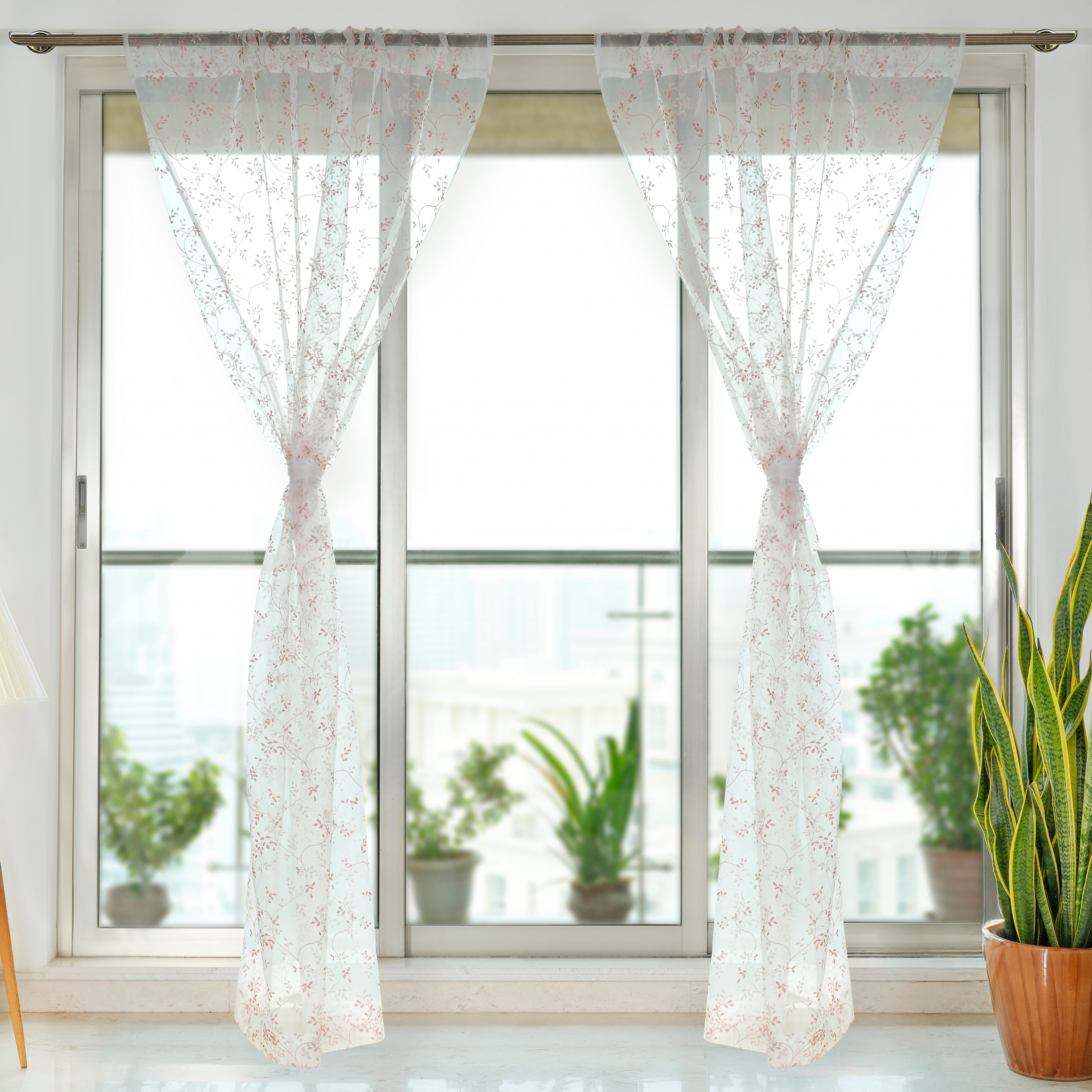 Etereo Botanic Breeze, Pink, Sheer, 1 panel