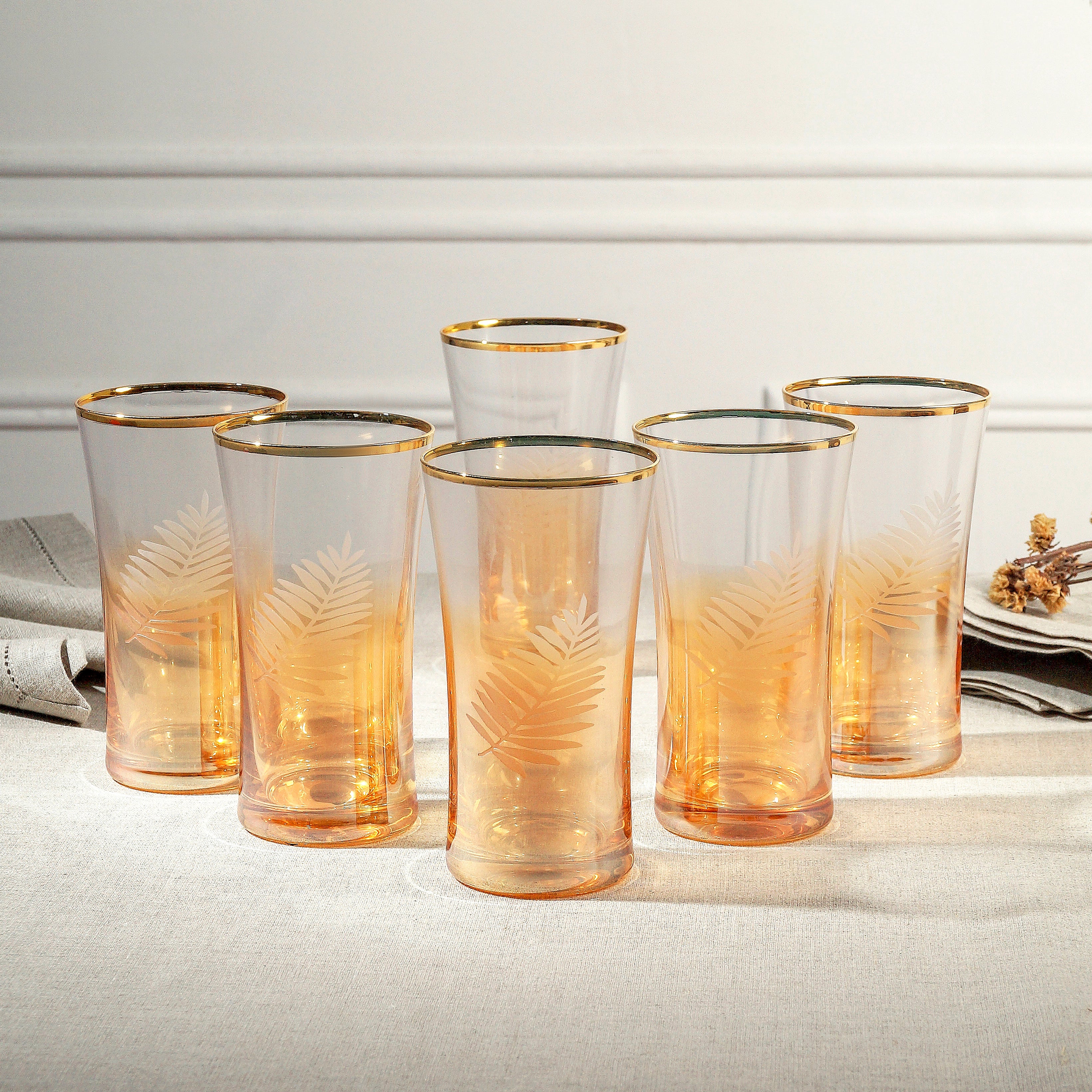Golden Hour Tumblr Glass - Set of 6