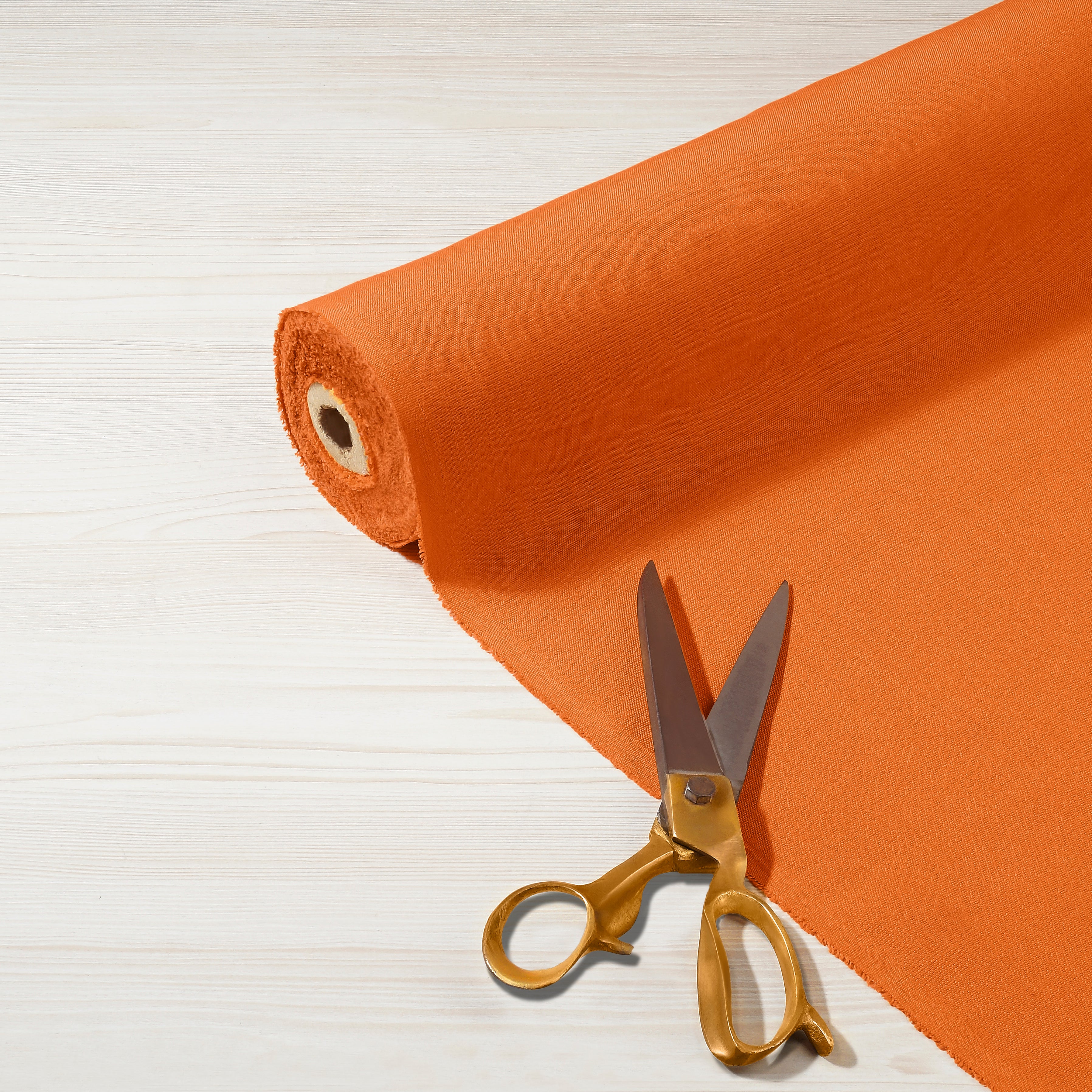 Faux Linen Fabric Orange