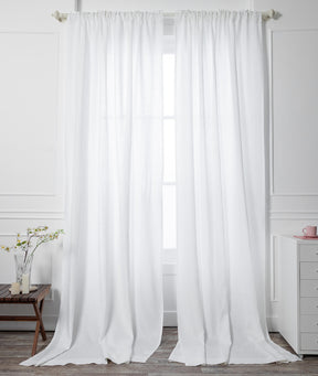 White Linen Curtain | 1 Panel