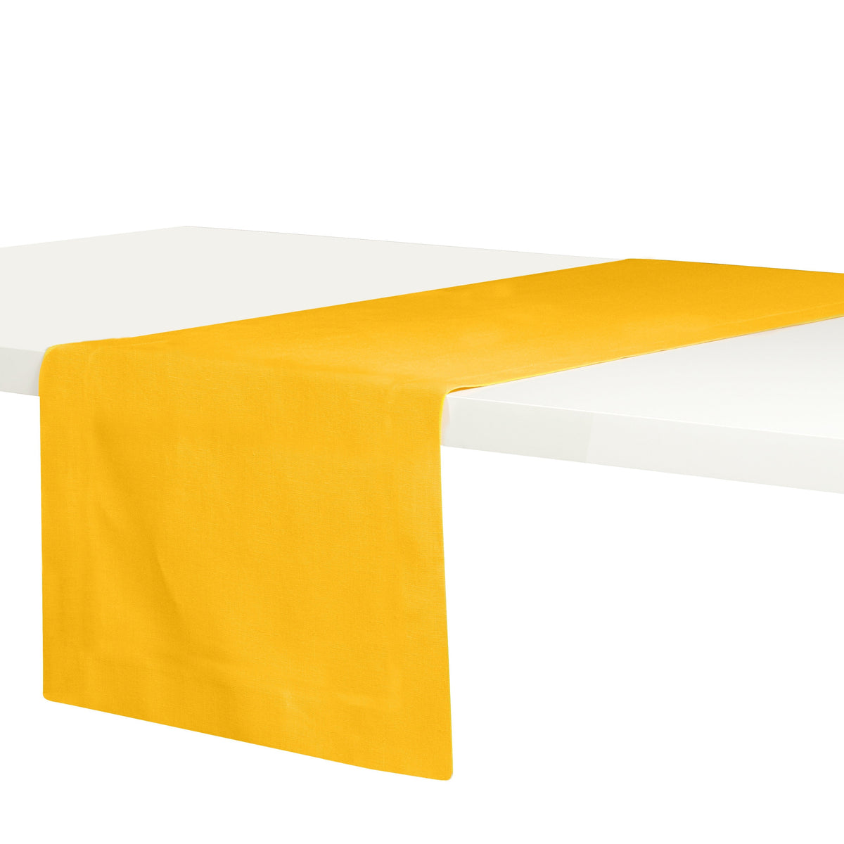Sunflower Yellow Linen Table Runner - Hemmed