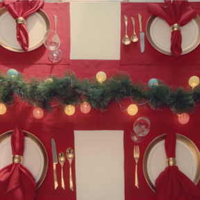 Divine Red Linen Table Runner - Hemmed