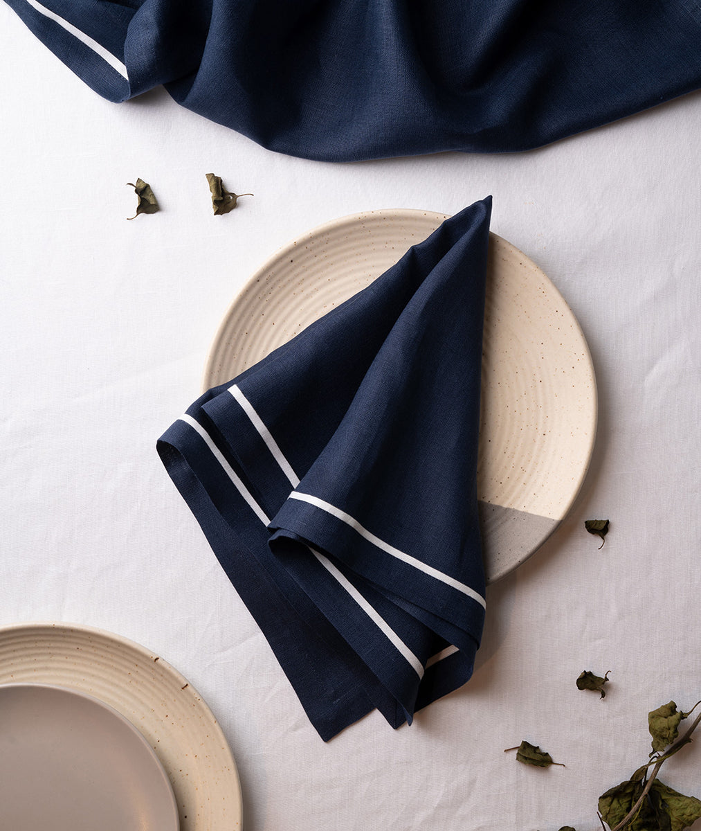 No Iron Powder Blue Riviera Dinner Napkin – Waiting On Martha