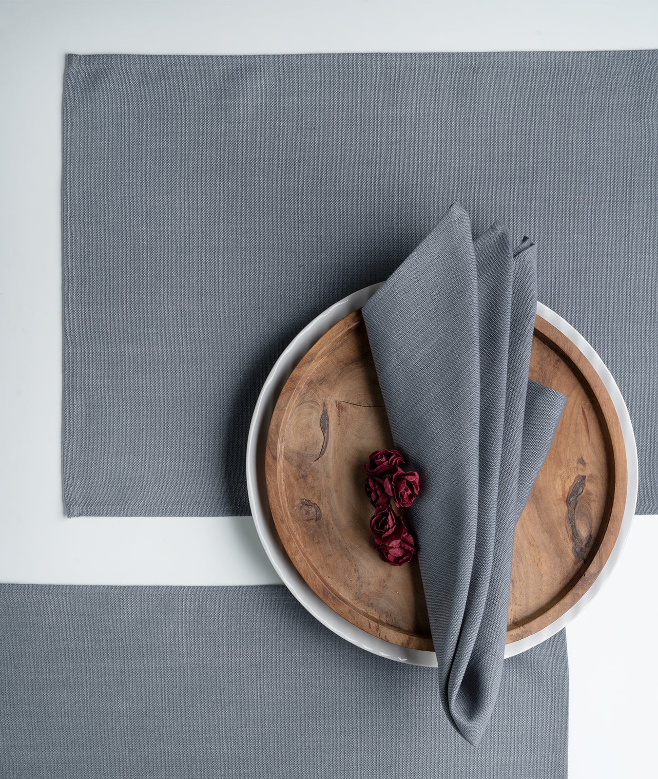 Charcoal Grey Linen Textured Dinner Napkins 20 x 20 Inch Set of 4 - Plain