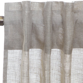 Vintage Natural Semi Sheer Hemp Curtain - Hermosa