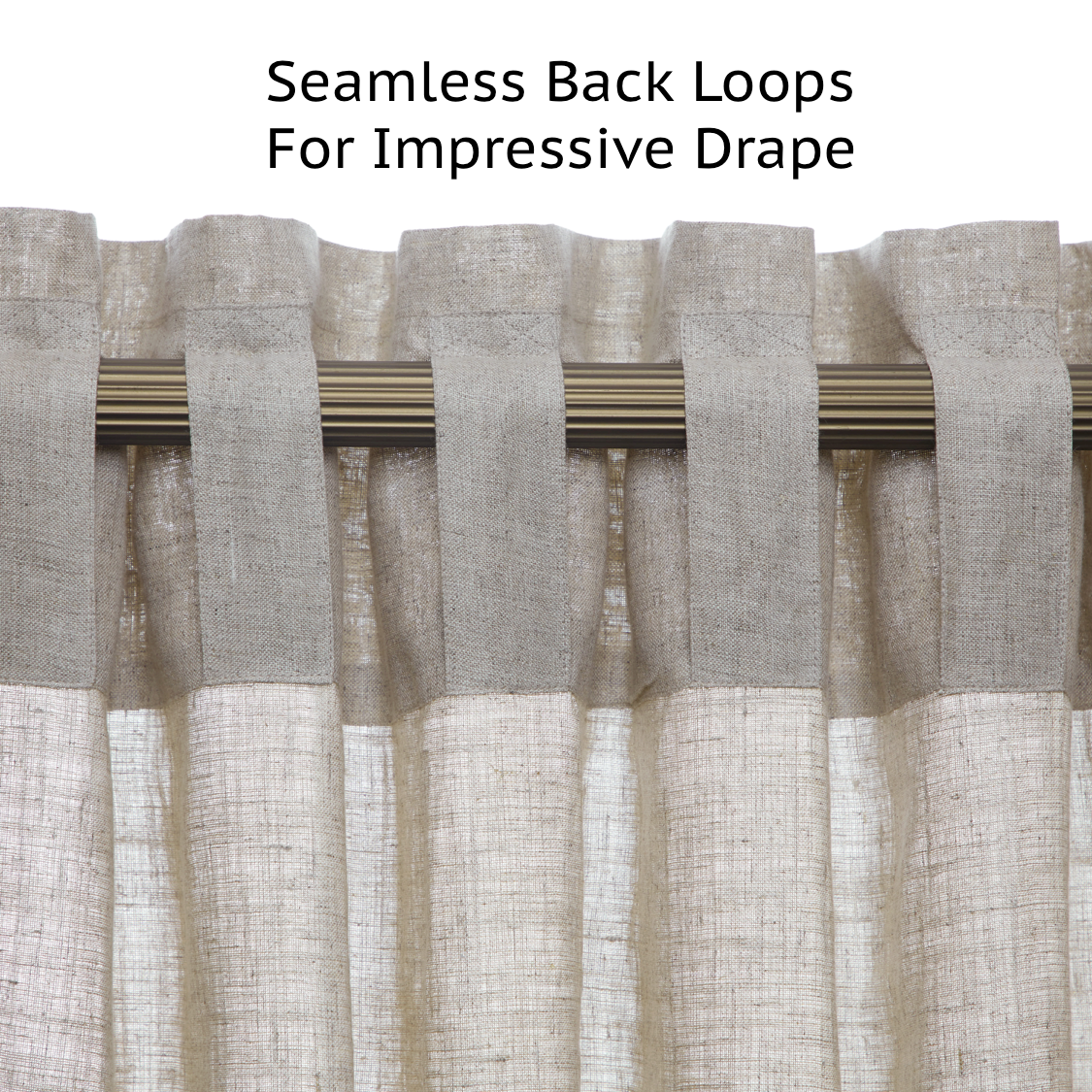 Vintage Natural Semi Sheer Hemp Curtain - Hermosa
